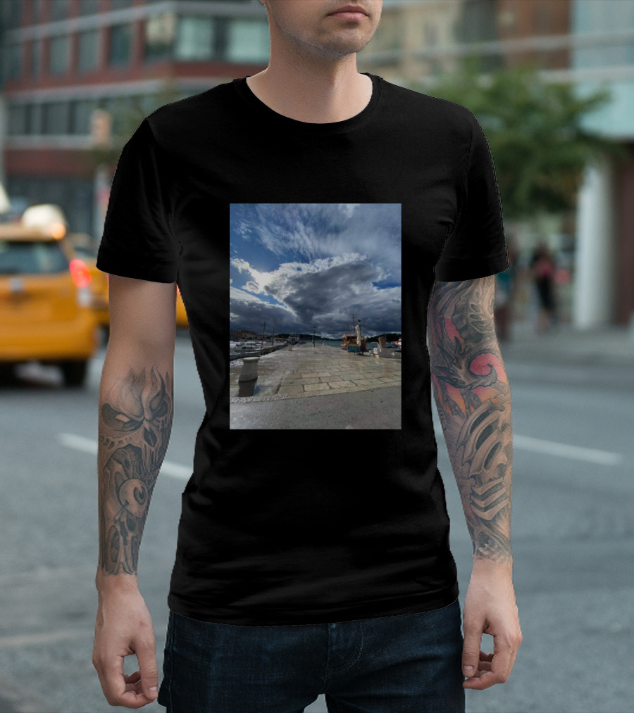 My Click Scenic Pier and Dramatic Sky T-Shirt