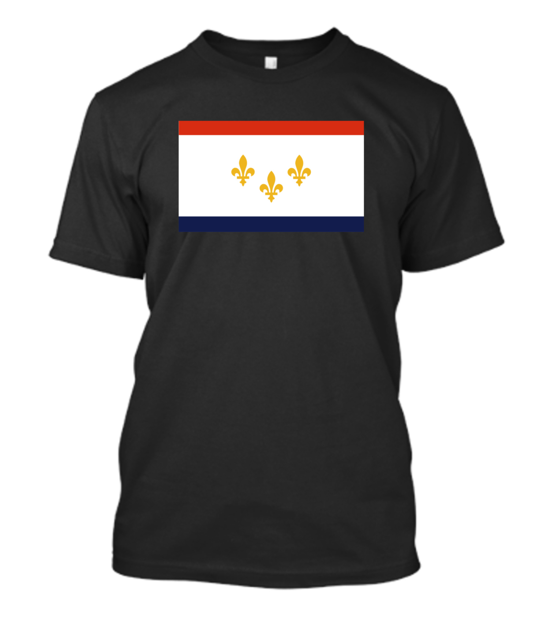 New Orleans City Flag Fleur-de-Lis Symbol T-Shirt