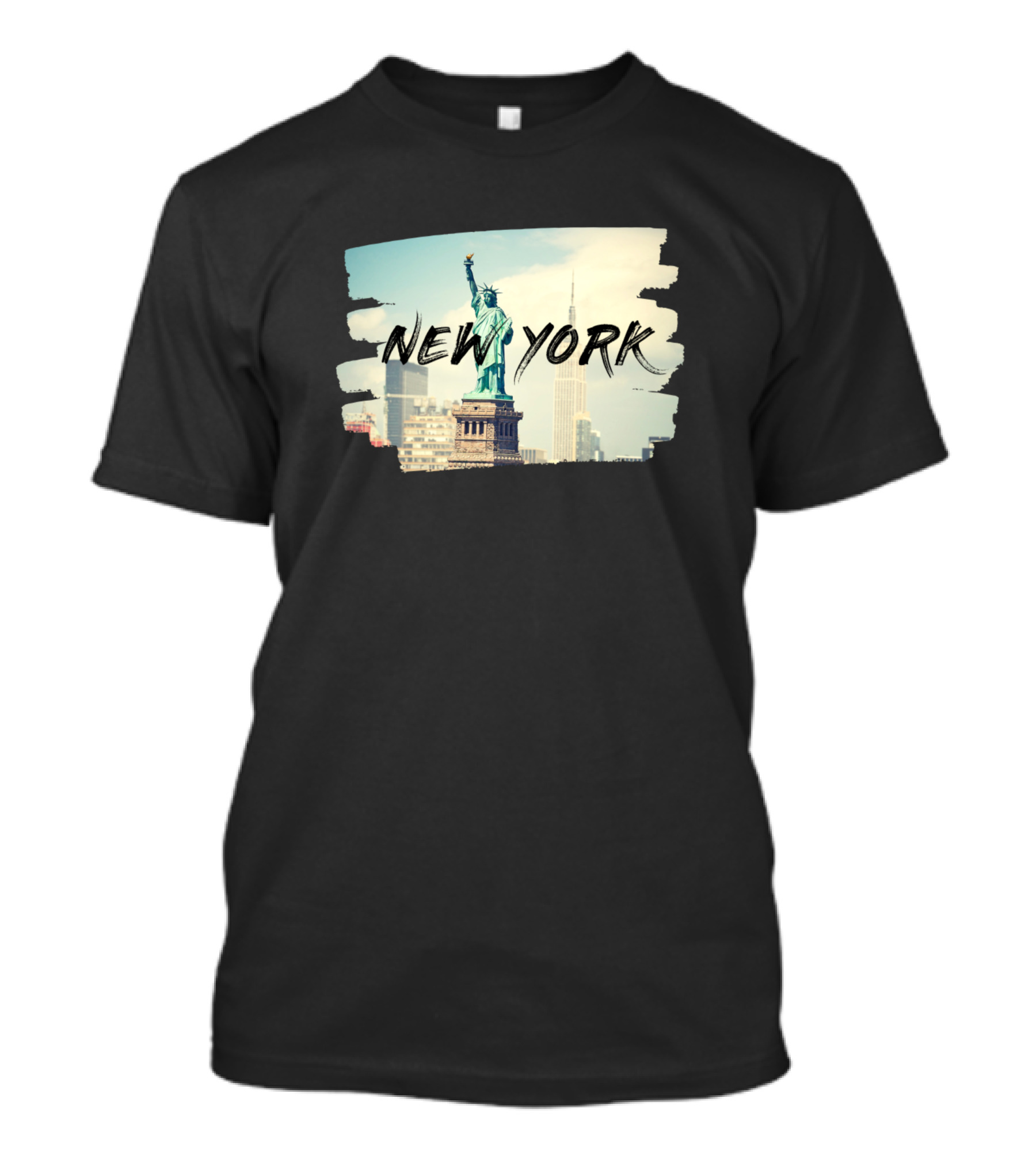 Statue Of Liberty And Empire State Building New York T-Shirt