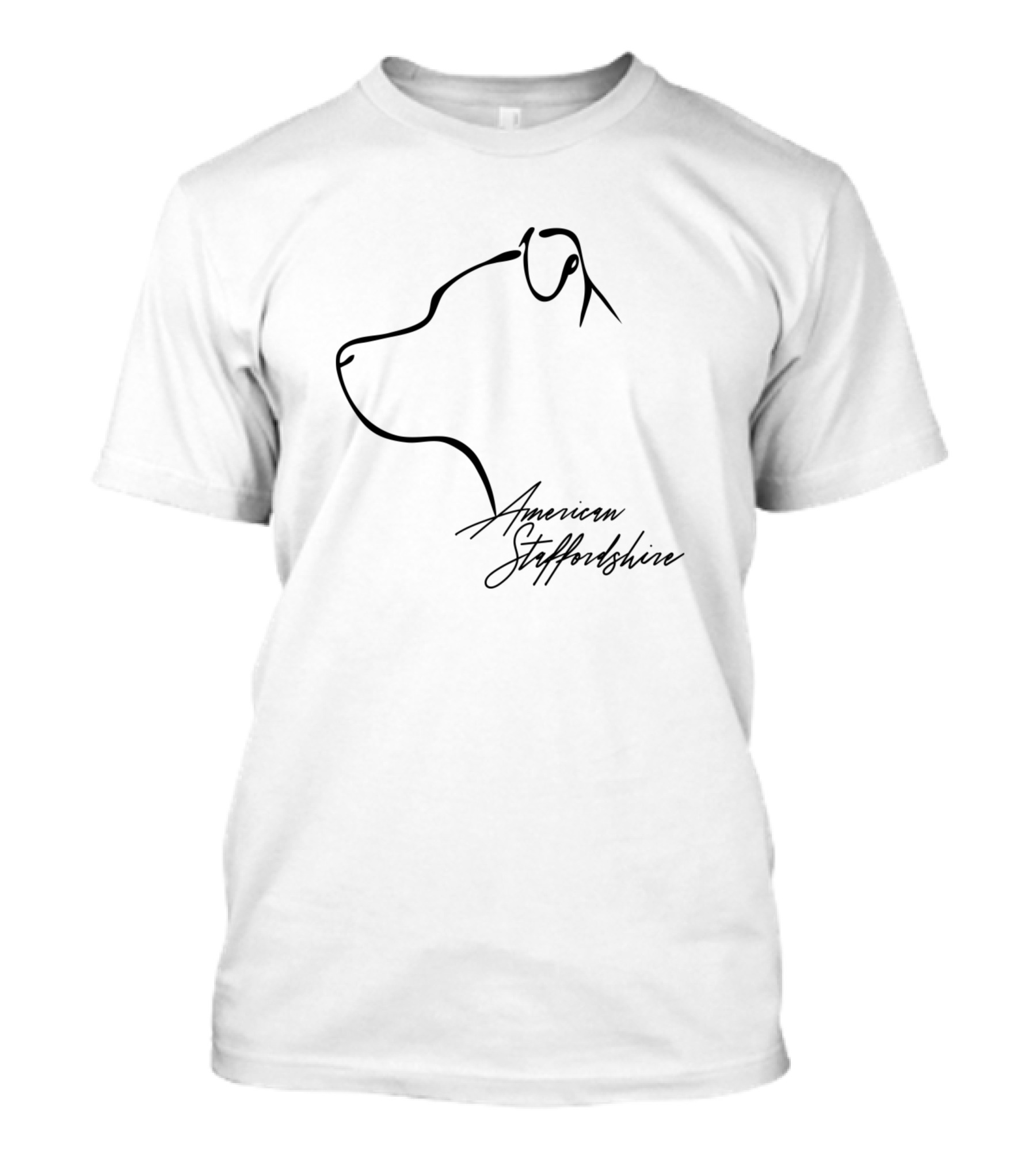 American Staffordshire Terrier Profile Dog T-Shirt