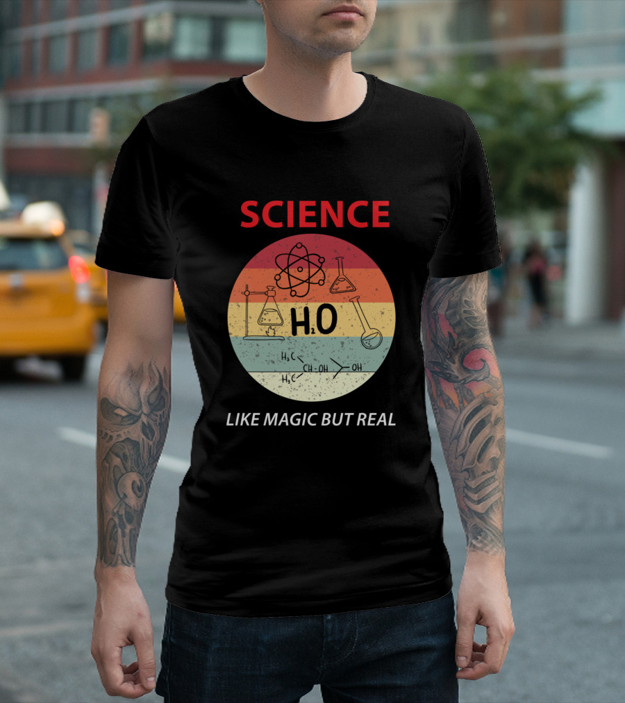 Science Like Magic But Real H2O Molecule Chemistry T-Shirt