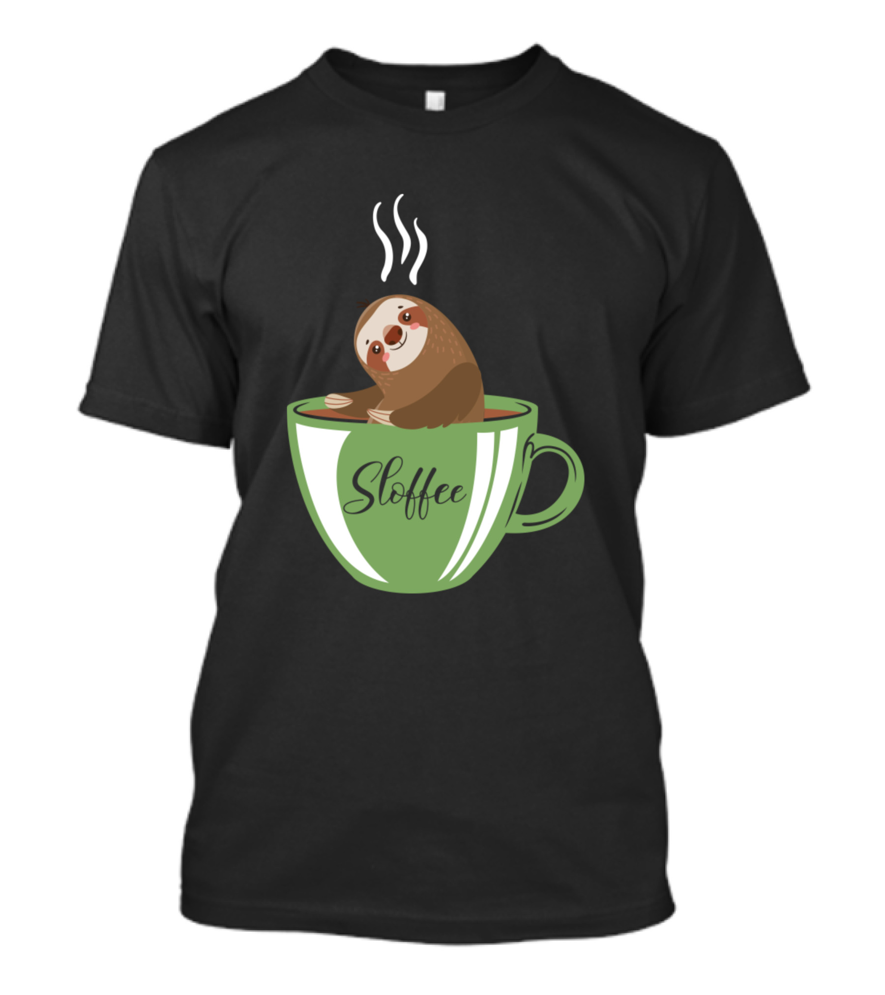 Sloffee Coffee Lover Fanatic Sloth In A Cup T-Shirt