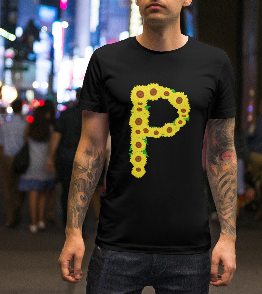 Sunflower Letter P T-Shirt