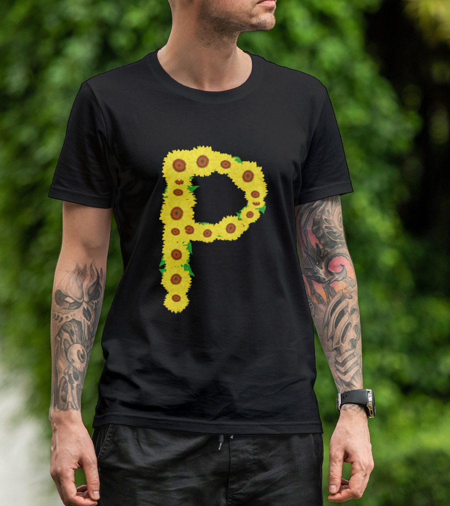Sunflower Letter P T-Shirt