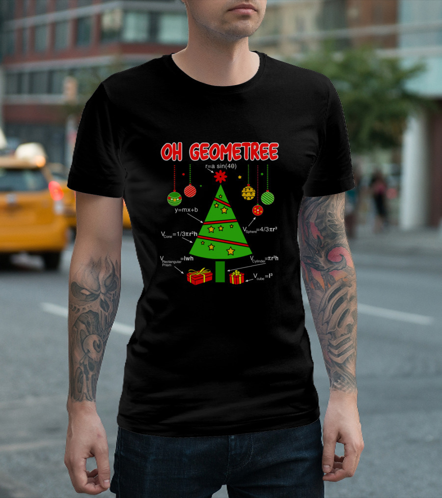 OH GEOMETREE y=mx+b Vcone=1/3πr²h Vcylinder=πr²h Vcube=l³ Vsphere=4/3πr³ T-Shirt