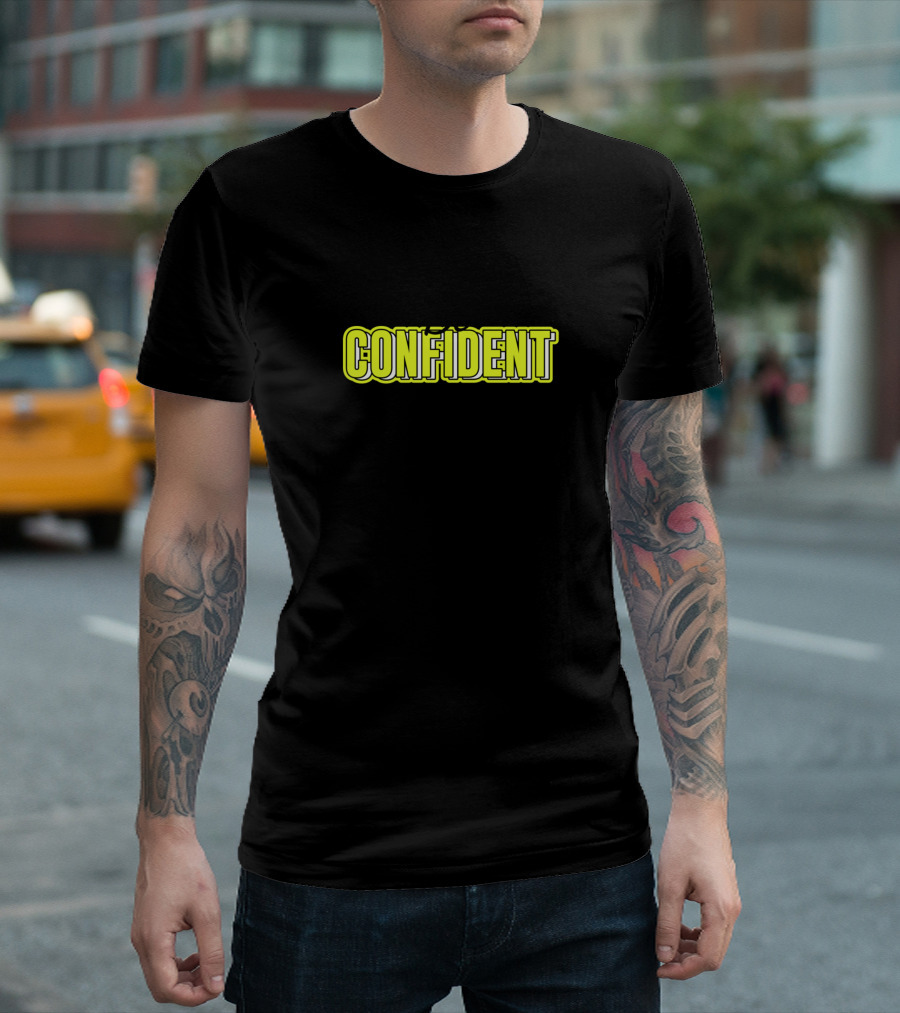 Be Confident Be Positive Bold Yellow T-Shirt