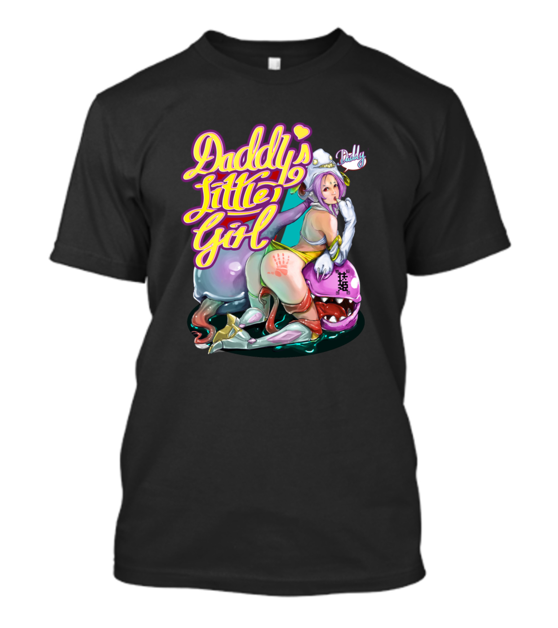 Daddy's Little Girl Character With Monster Companion T-Shirt