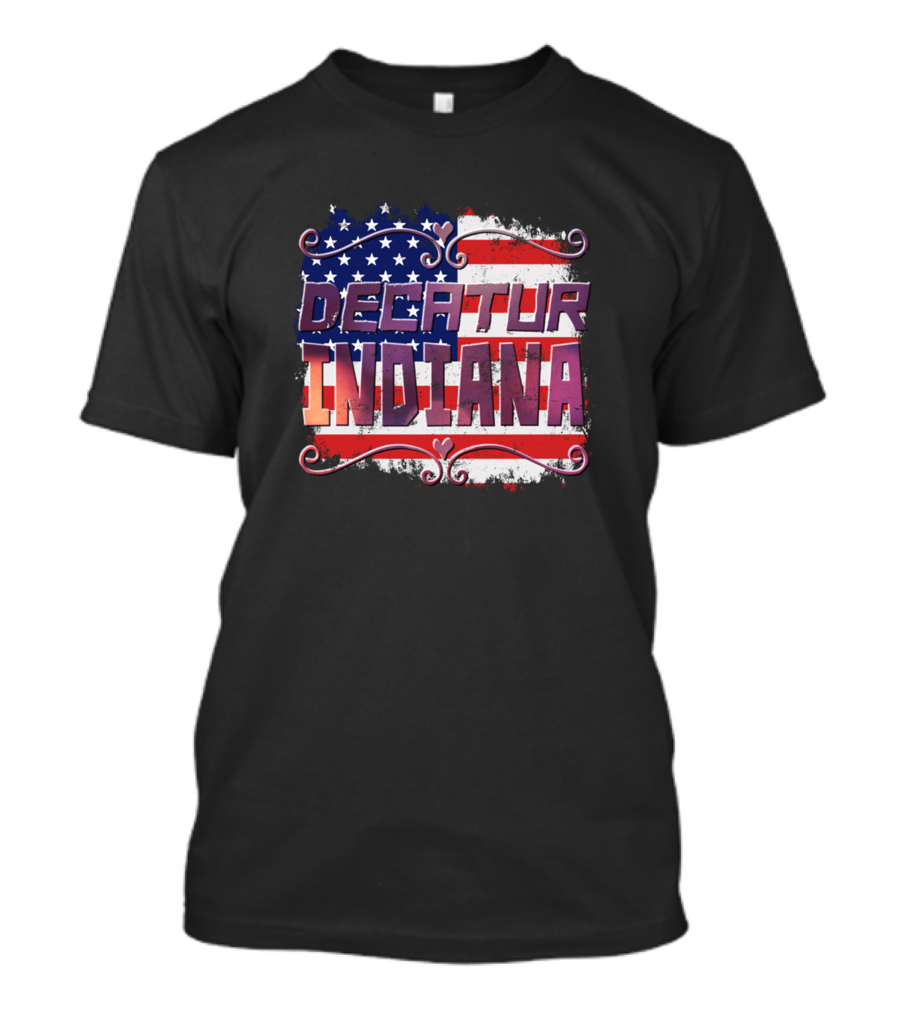 Decatur Indiana American Flag T-Shirt