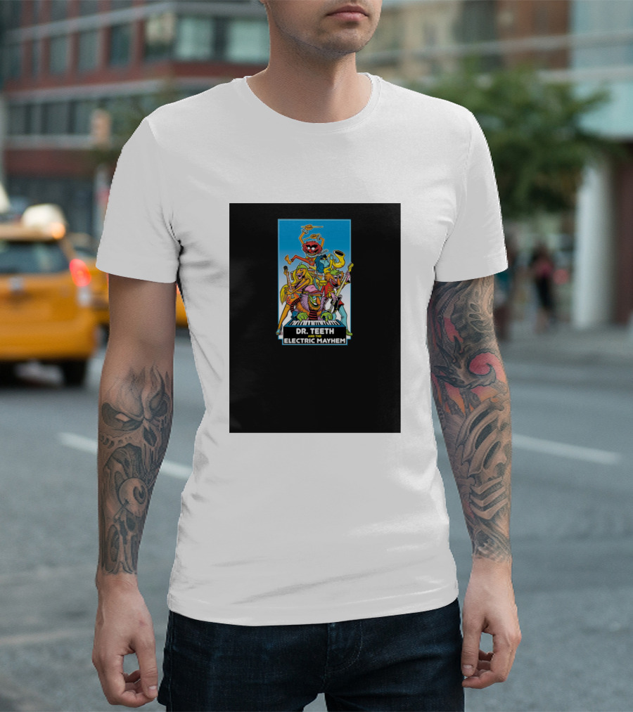 Dr Teeth Electric Mayhem Band Muppets Characters Colorful Retro T-Shirt