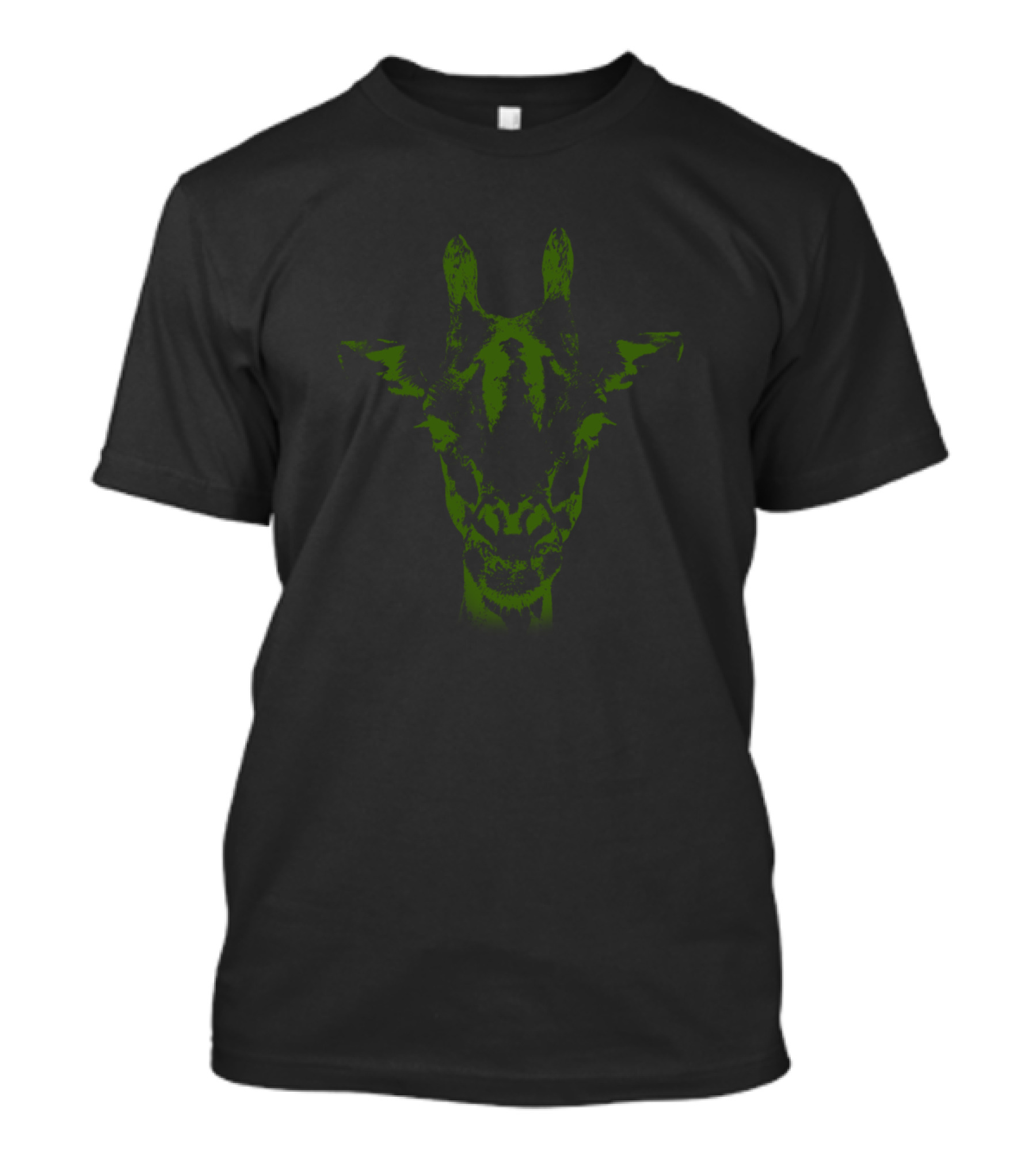 Giraffe Safari Zoo Animal Head Drawing T-Shirt
