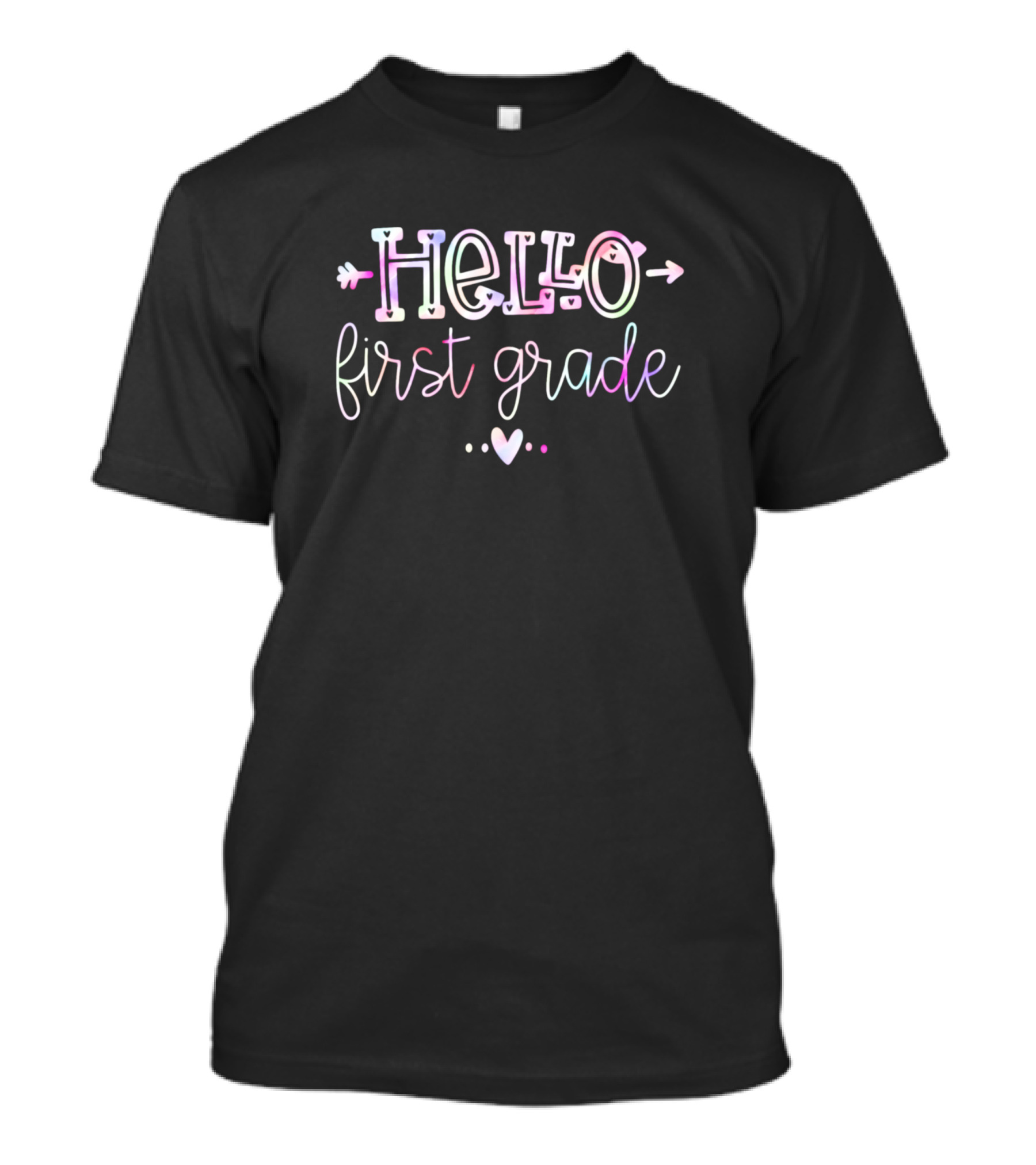 Hello First Grade Cute Back To School Kids First Grade T-Shirt