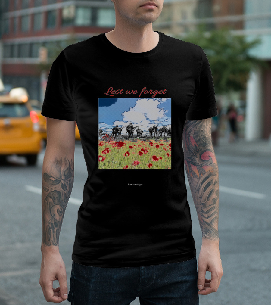 Lest We Forget Poppies Soldiers Field Trans T-Shirt