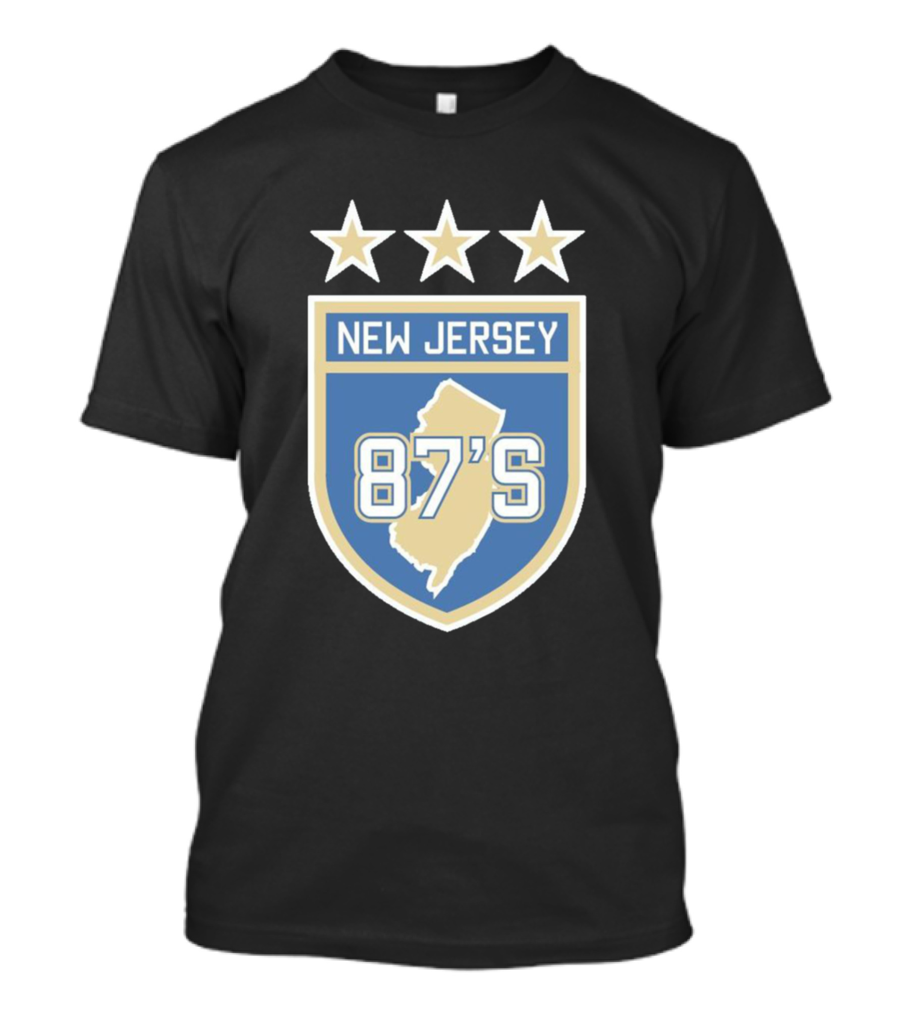 New Jersey 87S Emblem With Stars And State Outline T-Shirt