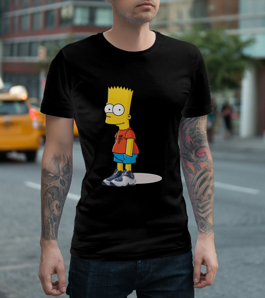 Bart with Penny Signature Sneakers and Basketball T-Shirt