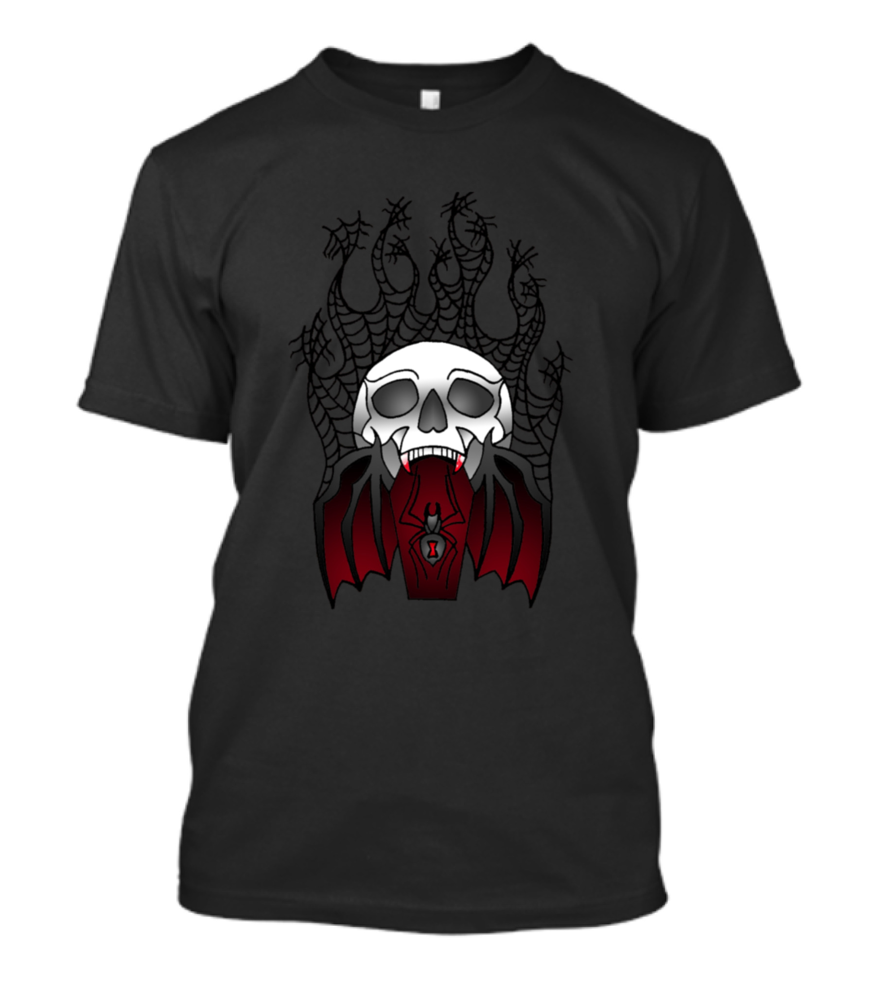 Spirit Skull Spider Vampire Webs T-Shirt
