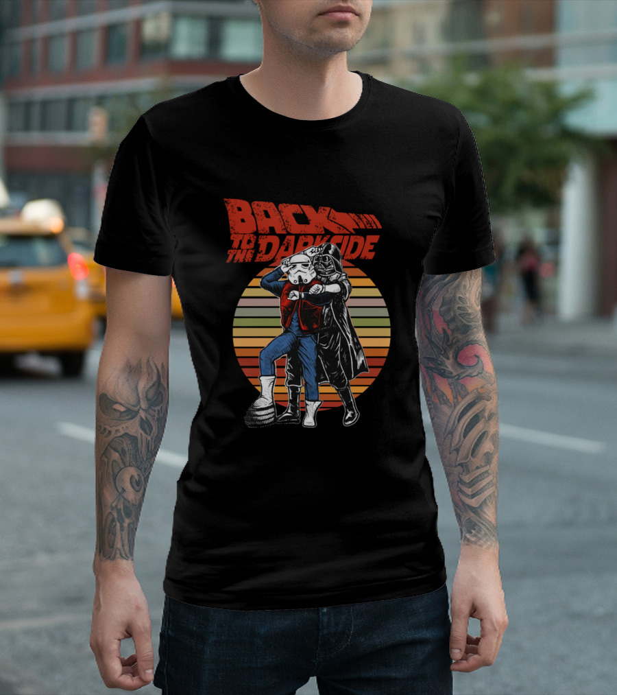 Back To The Dark Side Darth Vader Stormtrooper Retro Vest Hug T-Shirt