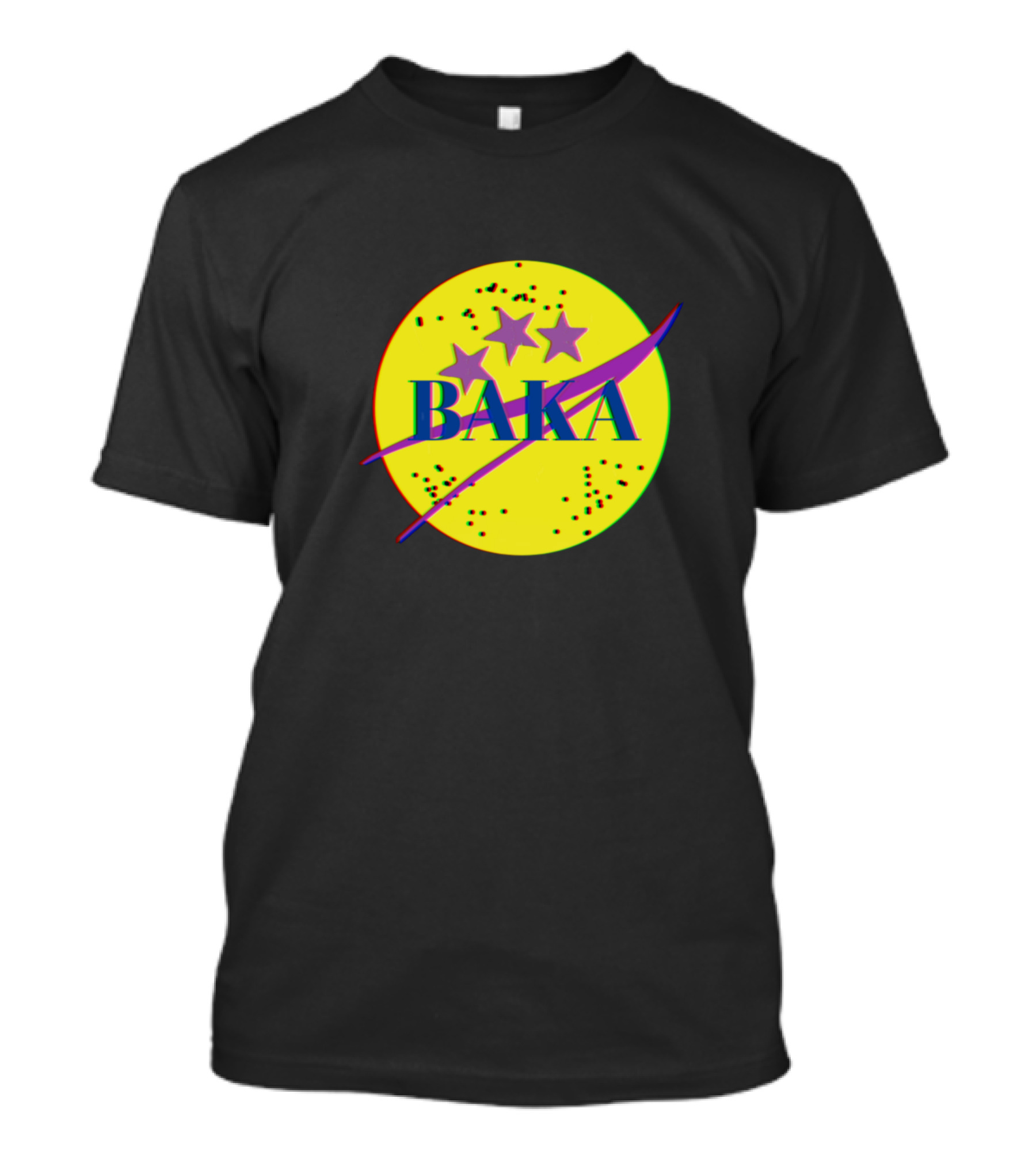 Baka Nasa Joke Yellow Circle With Stars T-Shirt