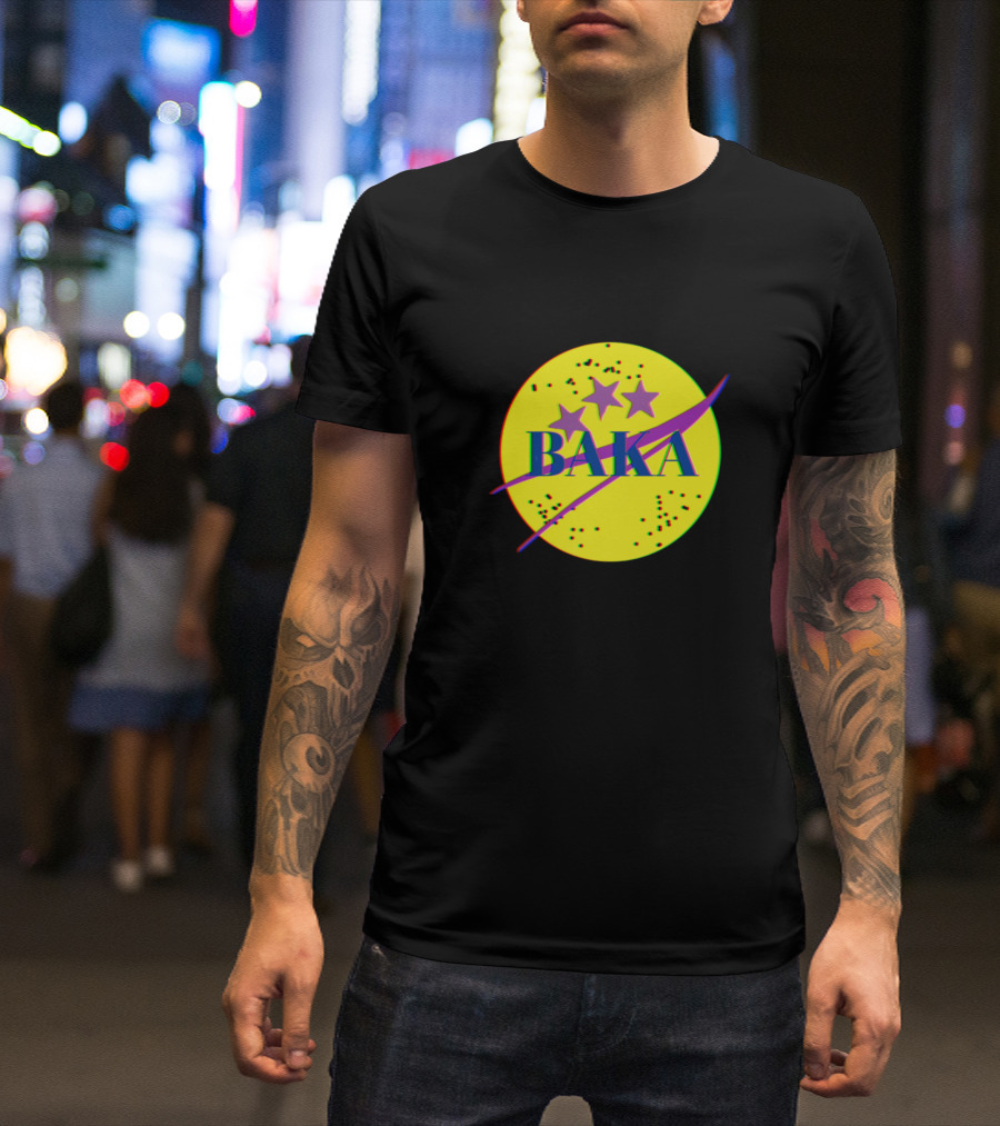 Baka Nasa Joke Yellow Circle With Stars T-Shirt