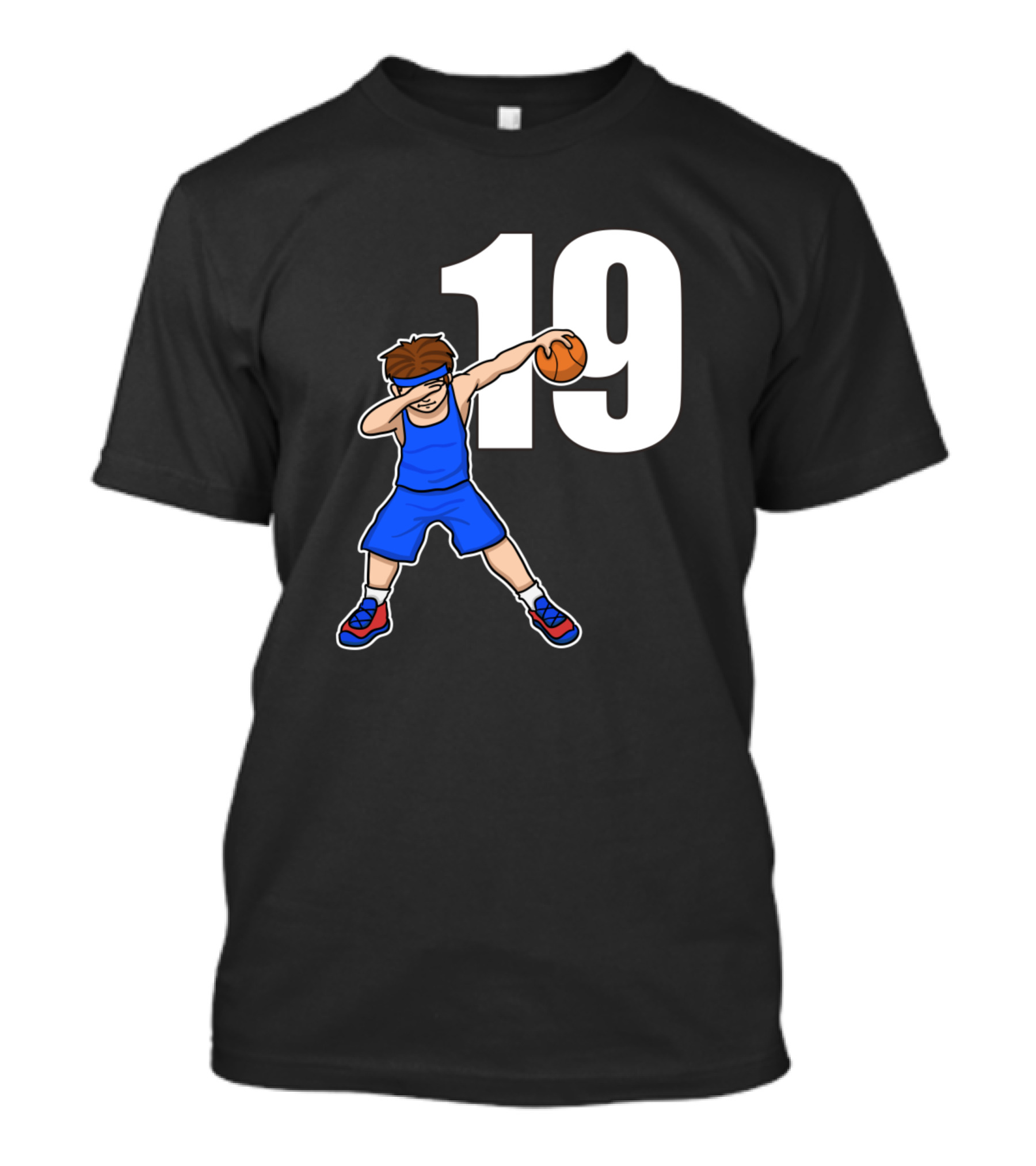 Basketballer Baller Player Dabbing Number 19 T-Shirt
