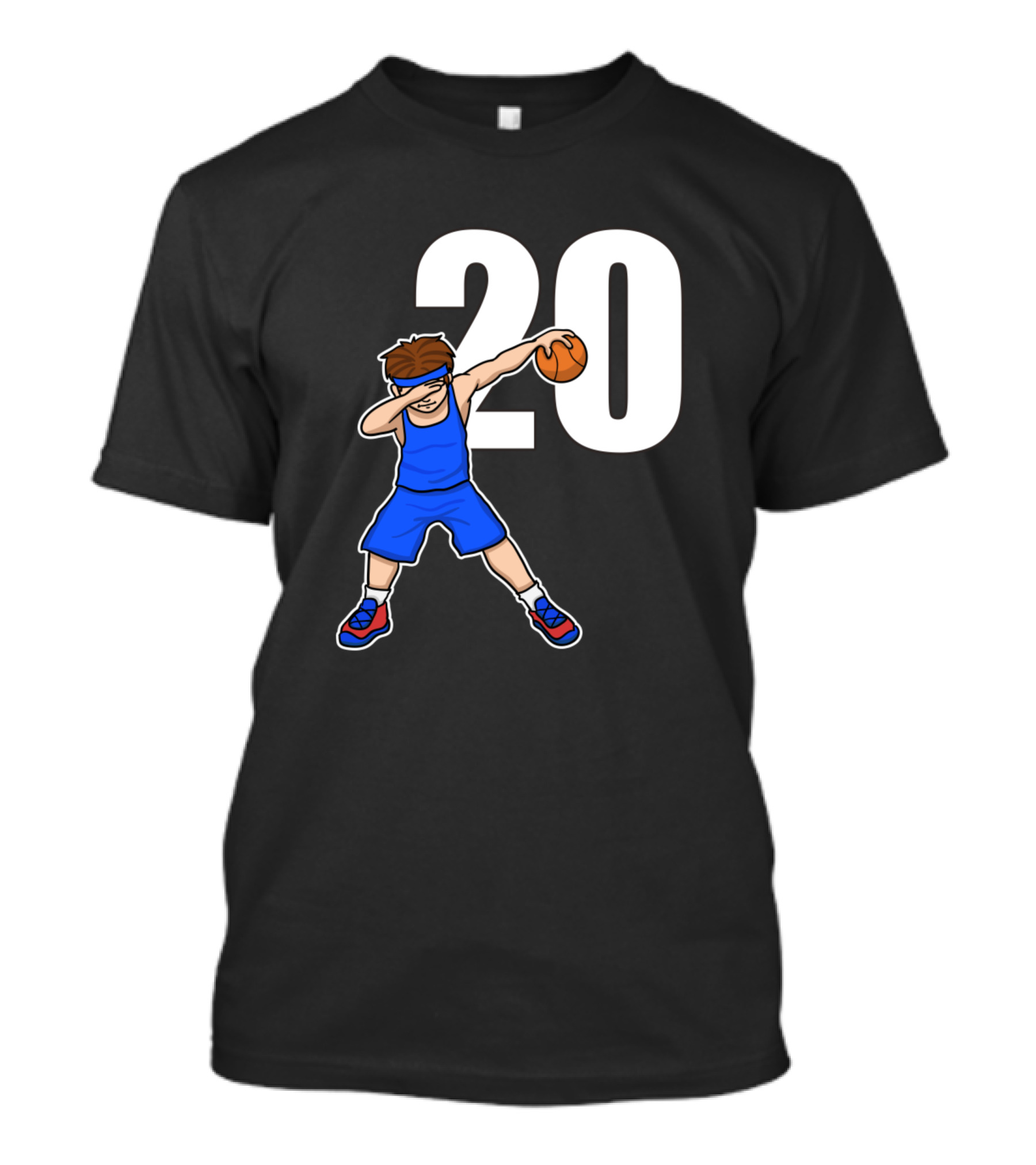 Basketballer Dabbing Number 20 Baller Player T-Shirt