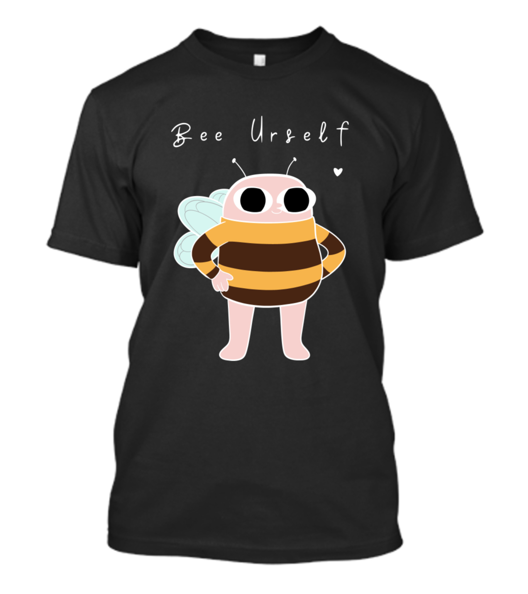 Bee Urself Cute Cartoon Bee With Heart T-Shirt