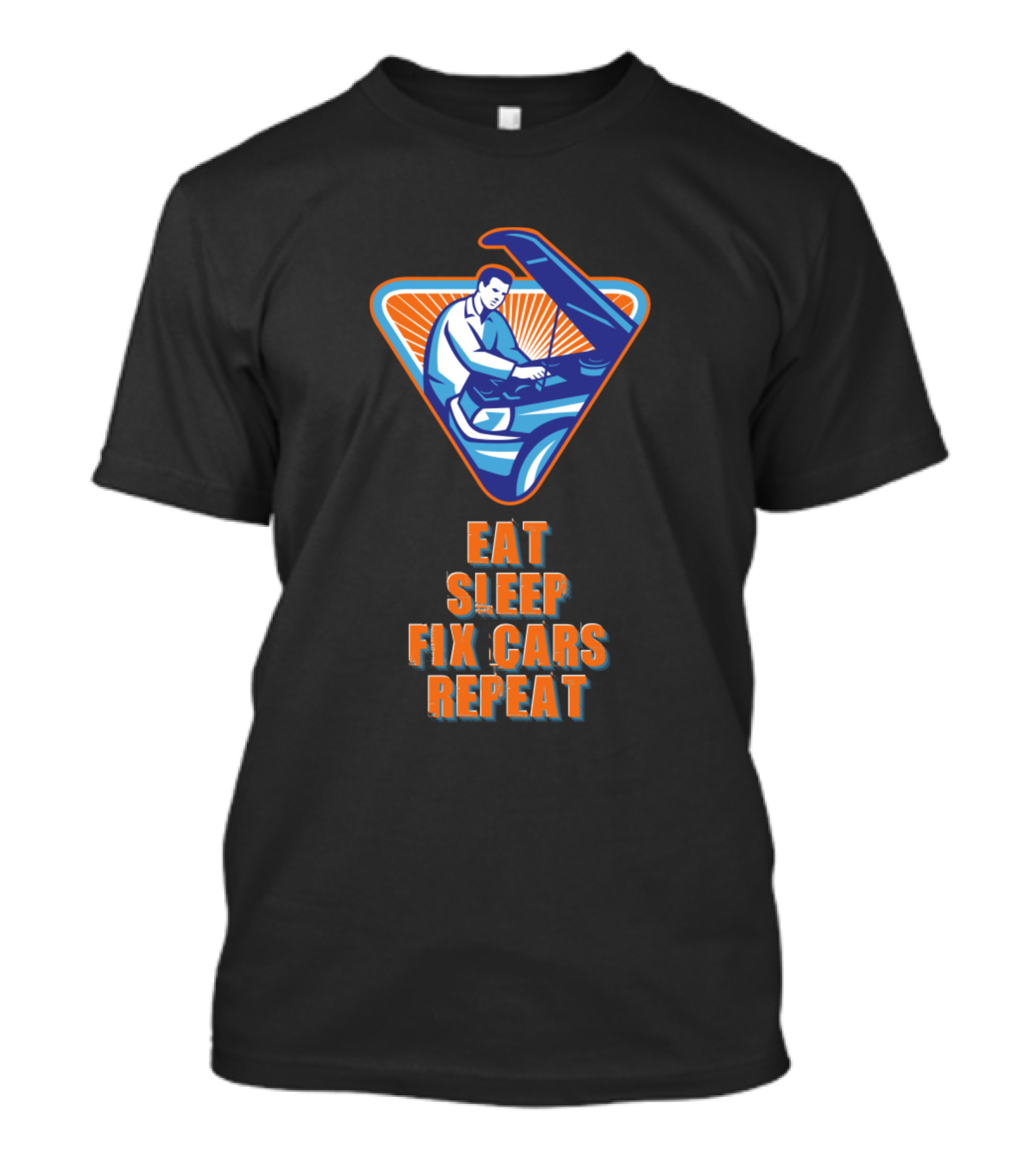 Eat Sleep Fix Cars Repeat Car Mechanic Maintenance T-Shirt