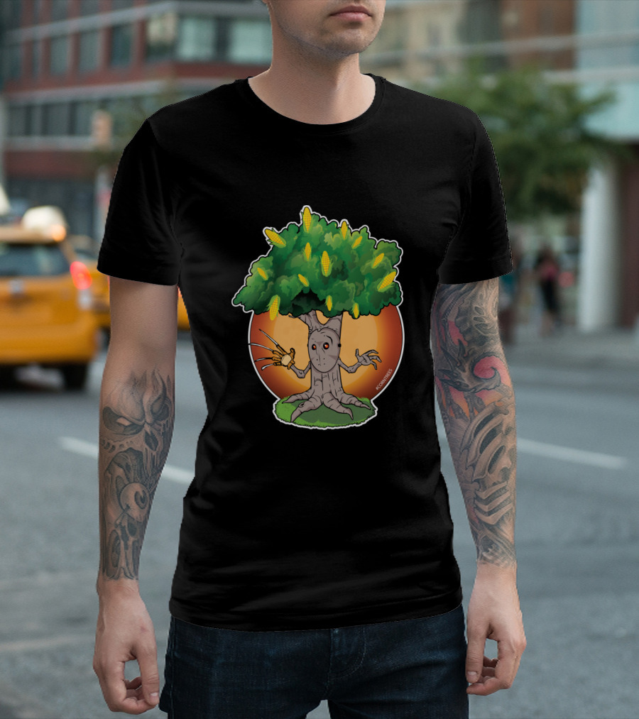 Corn Trees Freddy Krueger Groot Mashup T-Shirt