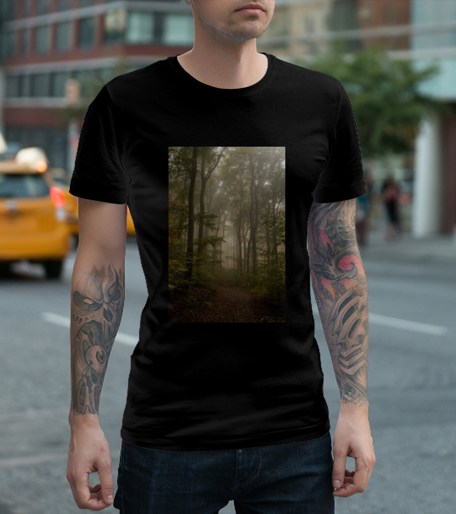 Enchanted Forest Misty Woodland Path T-Shirt