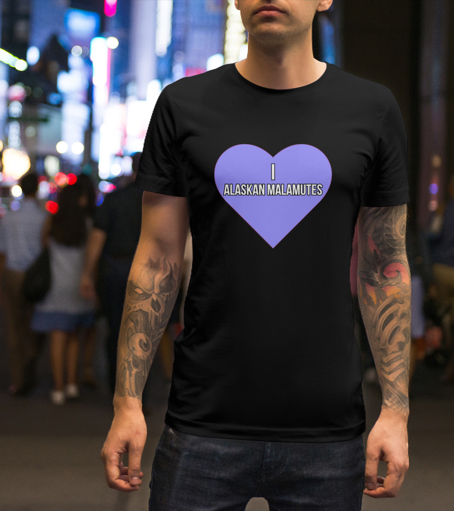 I Love Alaskan Malamutes Heart T-Shirt
