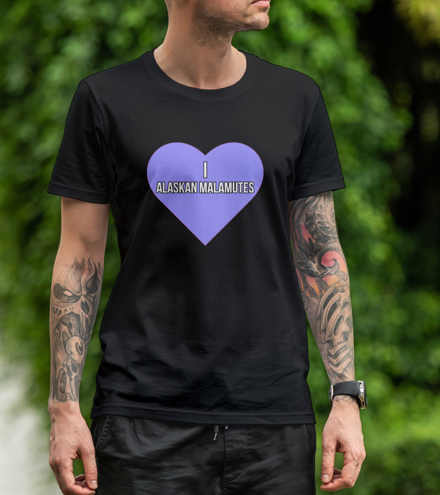 I Love Alaskan Malamutes Heart T-Shirt