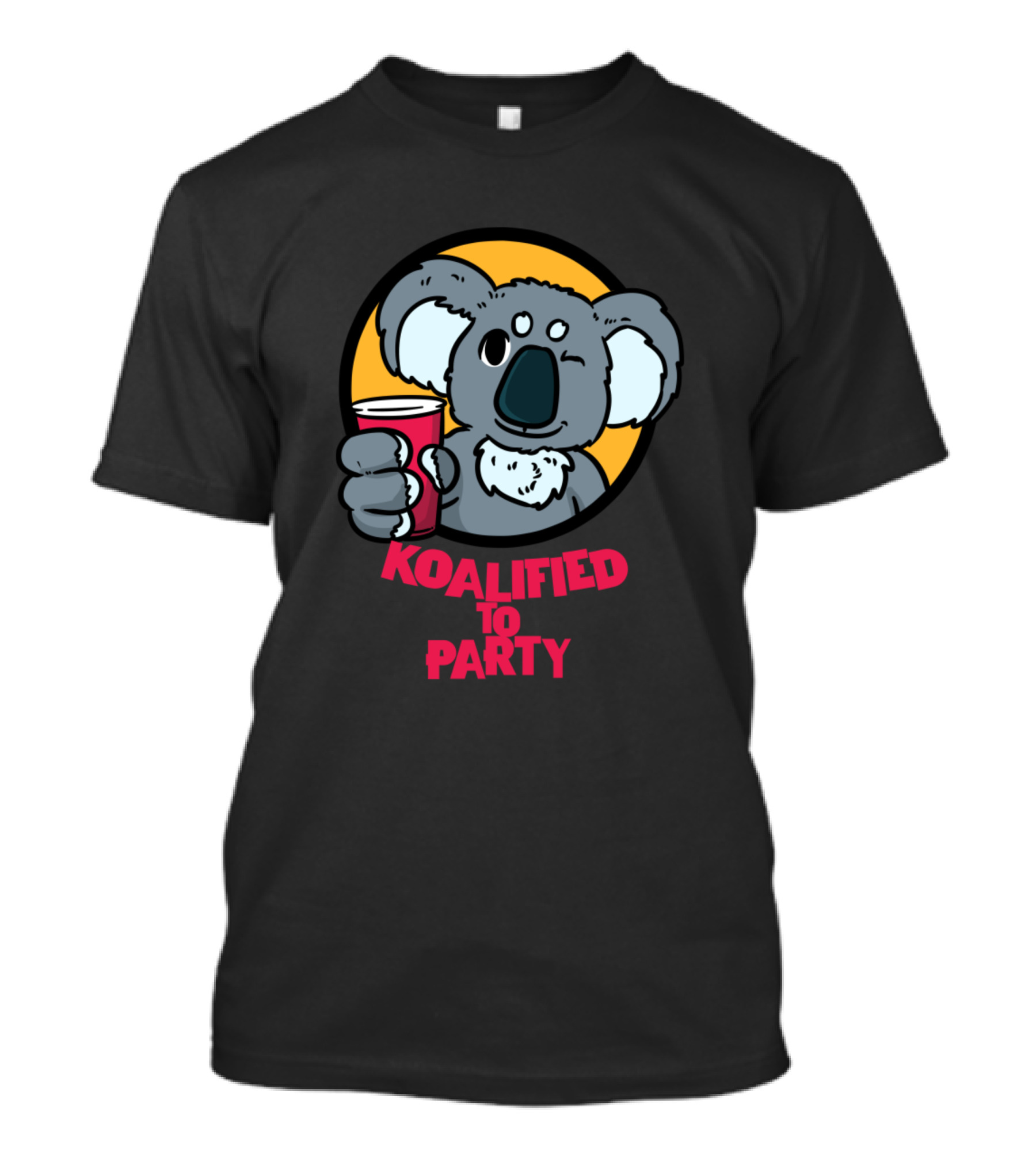 Koalified To Party Iconic Drink Winking Koala T-Shirt