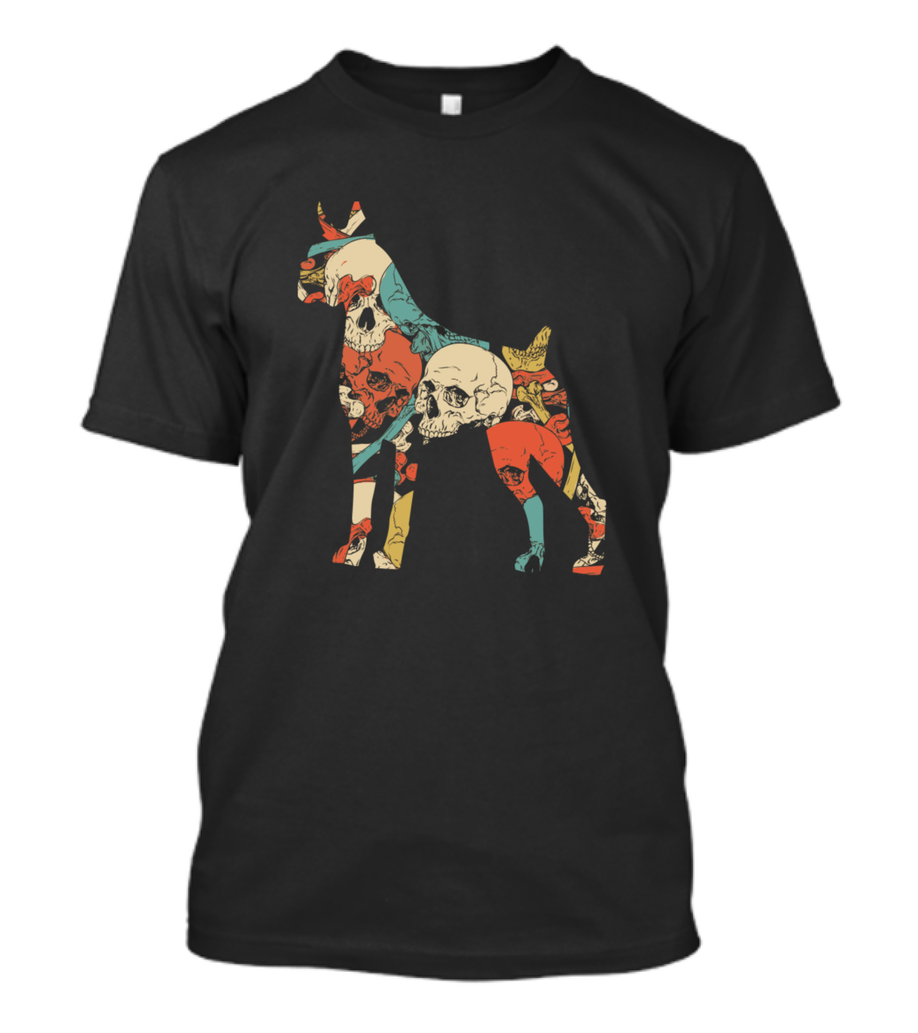 Zombie Great Dane Skull Halloween Funny Cute Costume Dog Skulls T-Shirt
