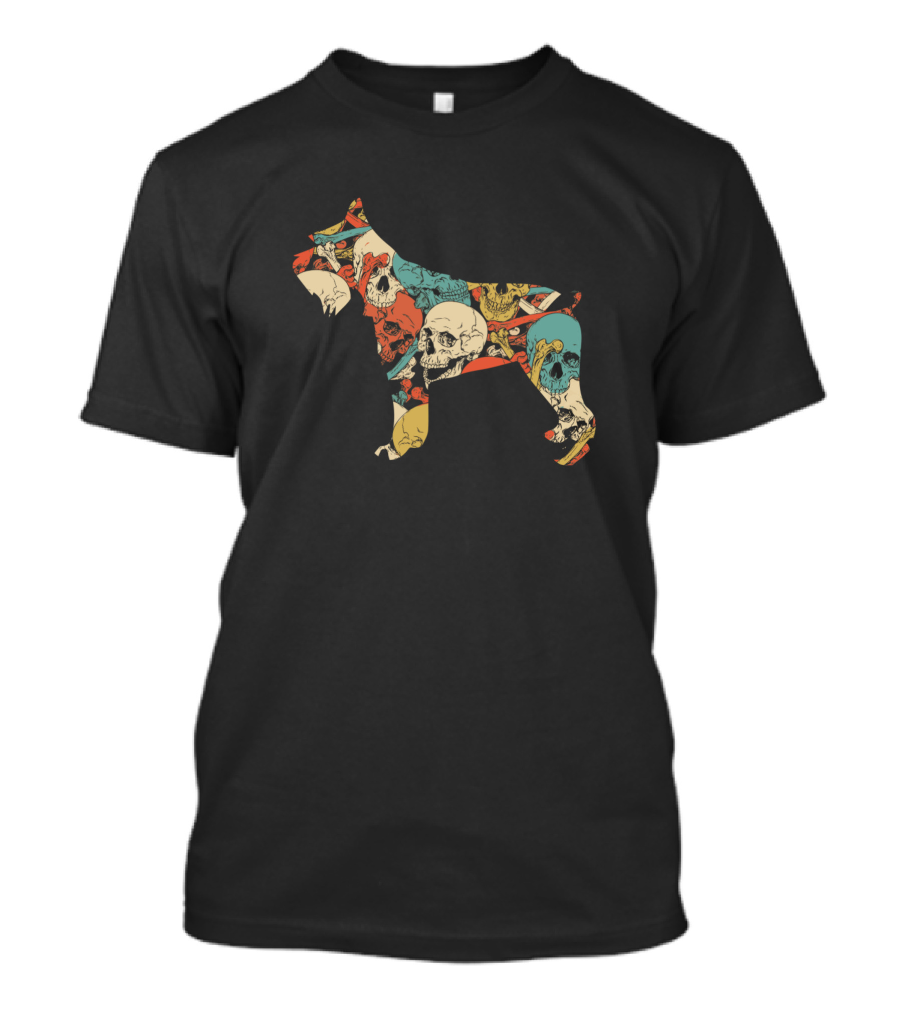 Zombie Schnauzer Skull Halloween Funny Cute Costume Mashup T-Shirt