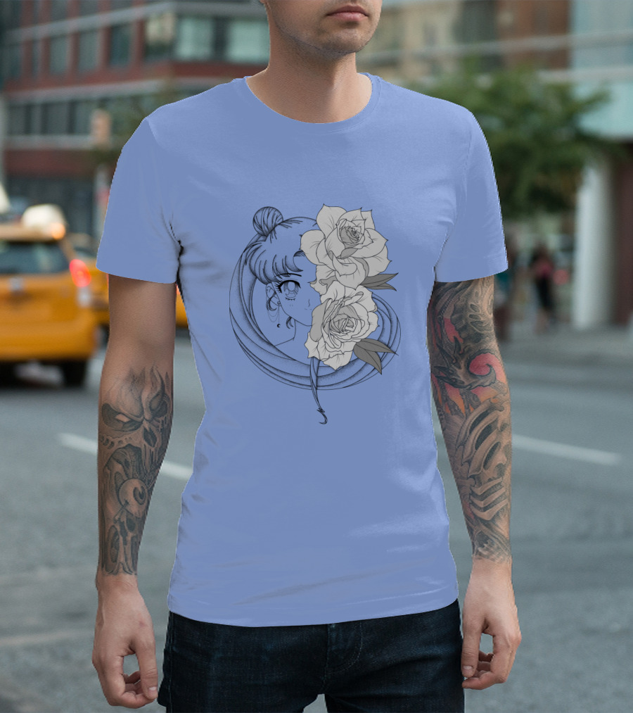 Daughter of the Moon Anime Moon Princess Roses T-Shirt
