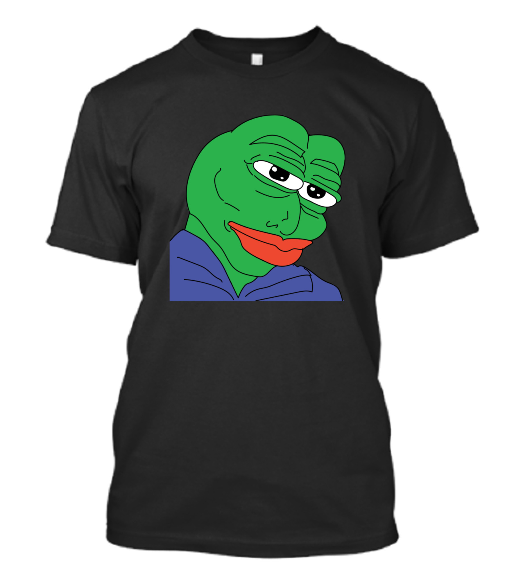 Handsome Pepe Frog Smug Meme Face T-Shirt
