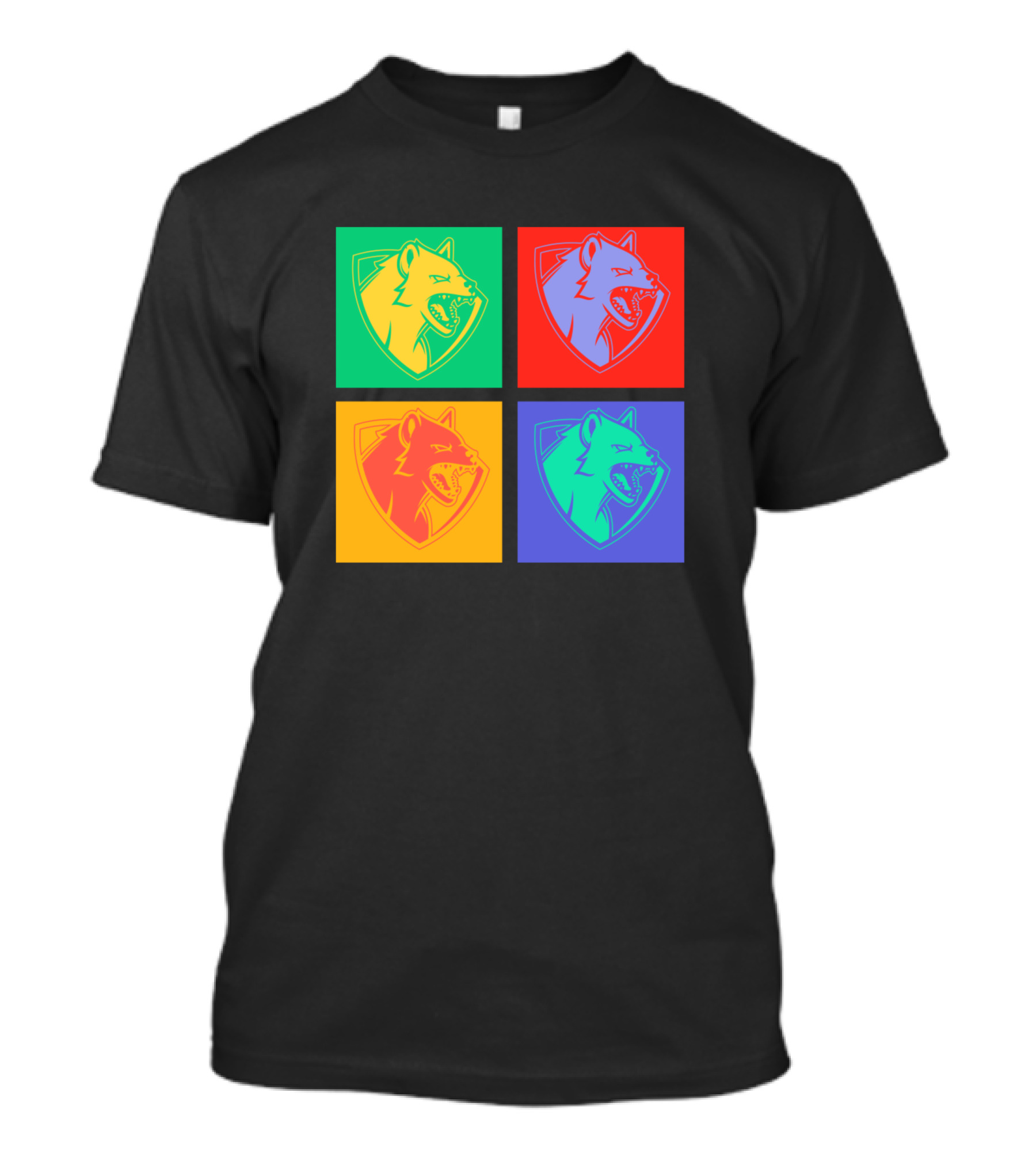 Hyenas Vintage Hyena Pop Art Colors T-Shirt