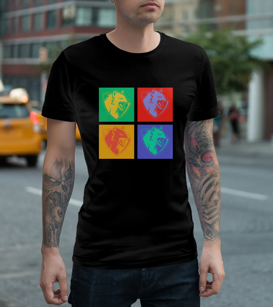Hyenas Vintage Hyena Pop Art Colors T-Shirt