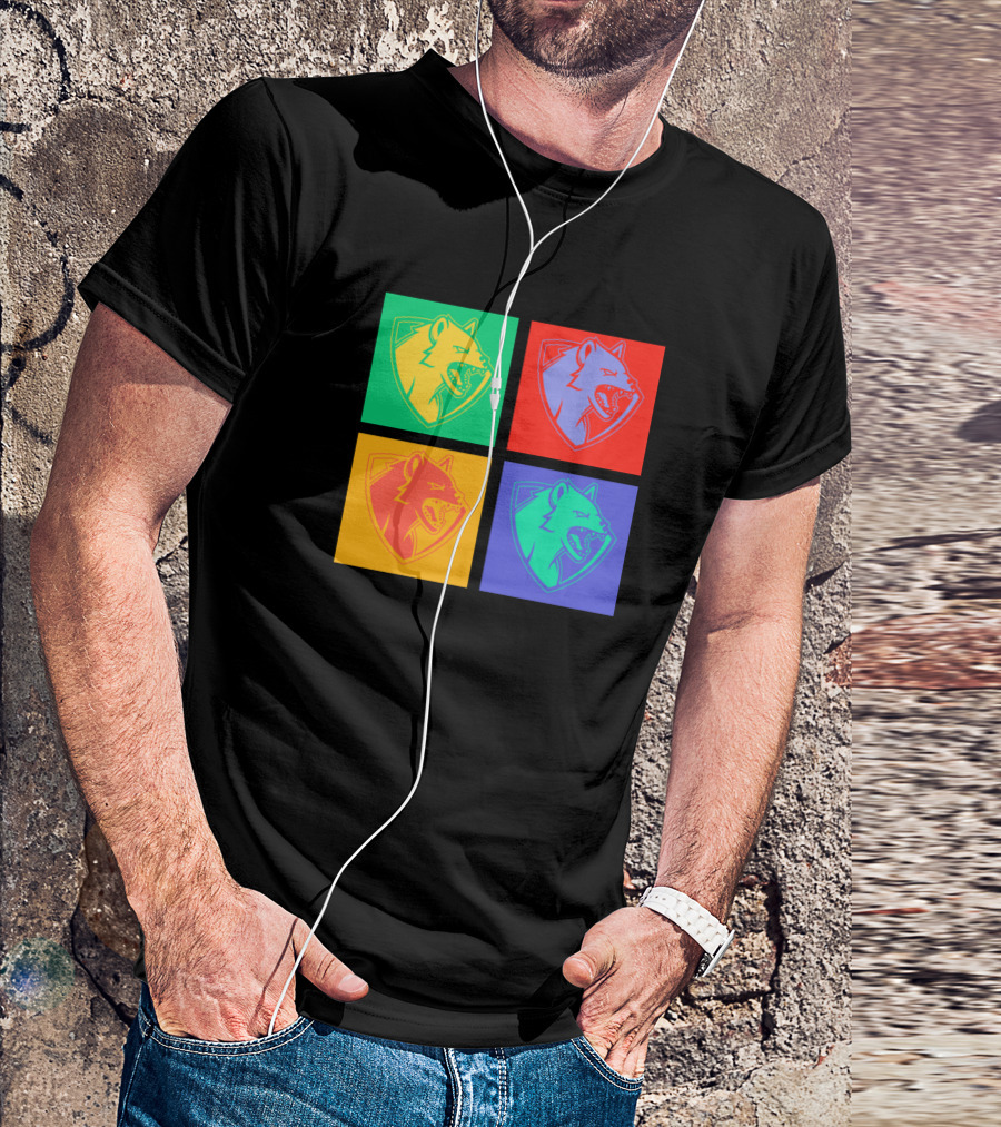 Hyenas Vintage Hyena Pop Art Colors T-Shirt