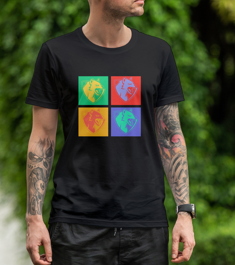Hyenas Vintage Hyena Pop Art Colors T-Shirt