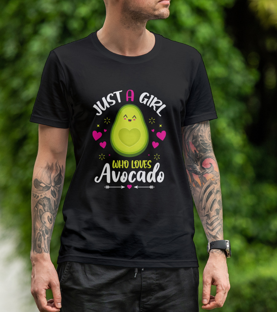 Just A Girl Who Loves Avocado Cute Kaw Vegan Lover T-Shirt