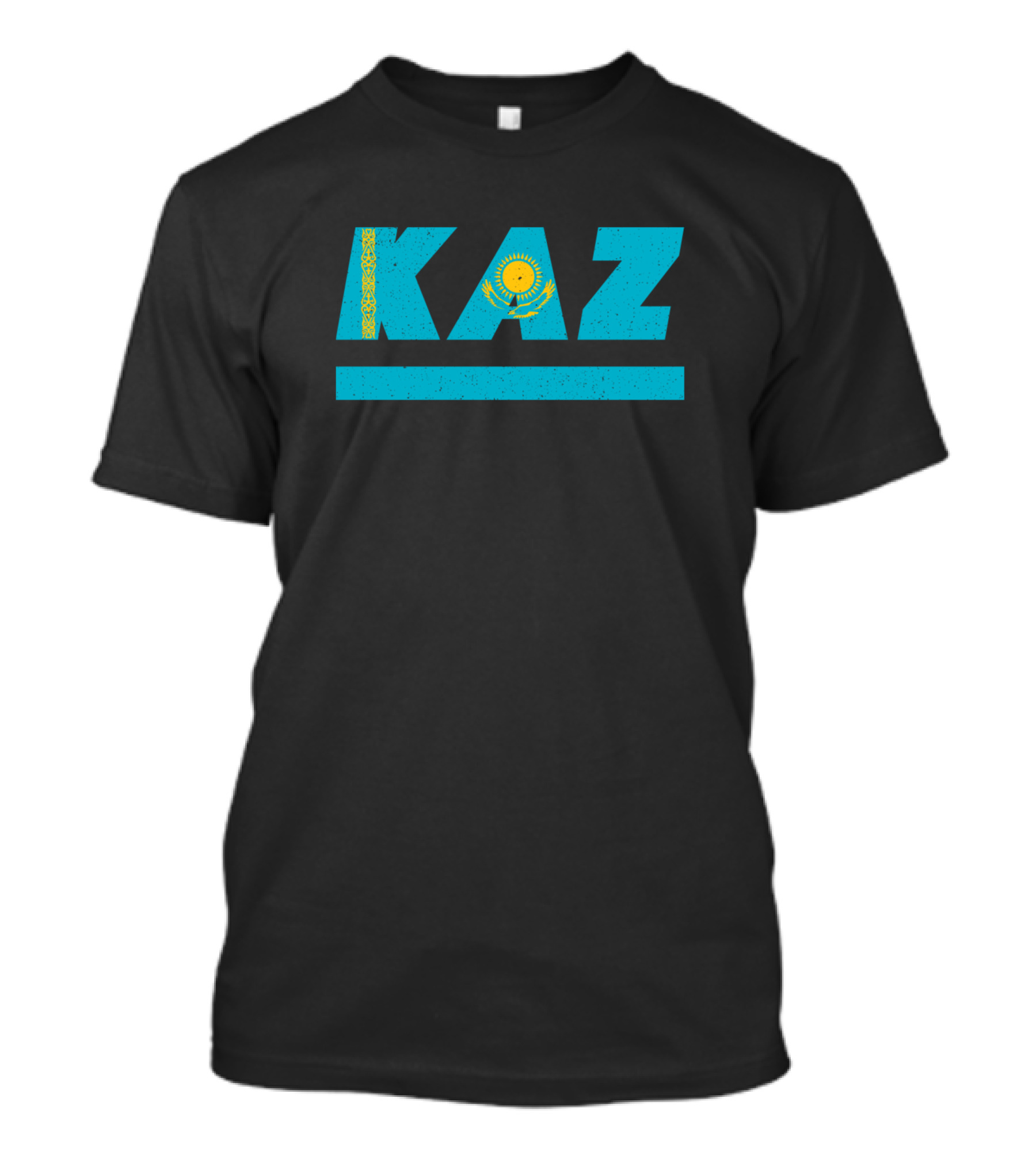 Kaz Kazakhstan Kazakh ISO Code 3166 Flag T-Shirt