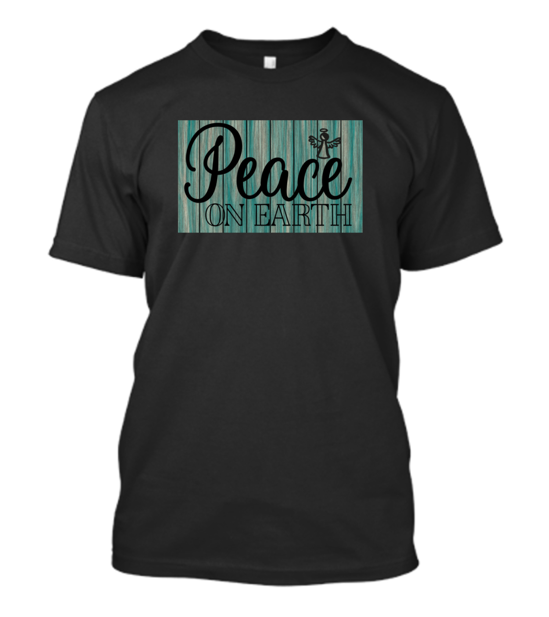 Peace On Earth Angel Wood T-Shirt