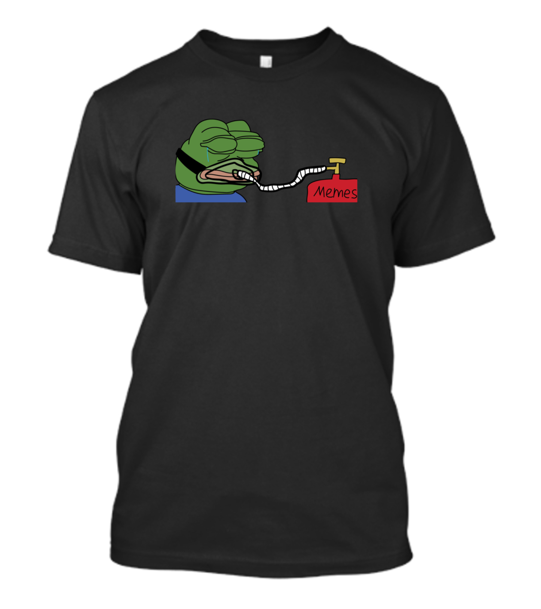 Pepe Inhaling Memes Crying Frog Memeinhaler T-Shirt
