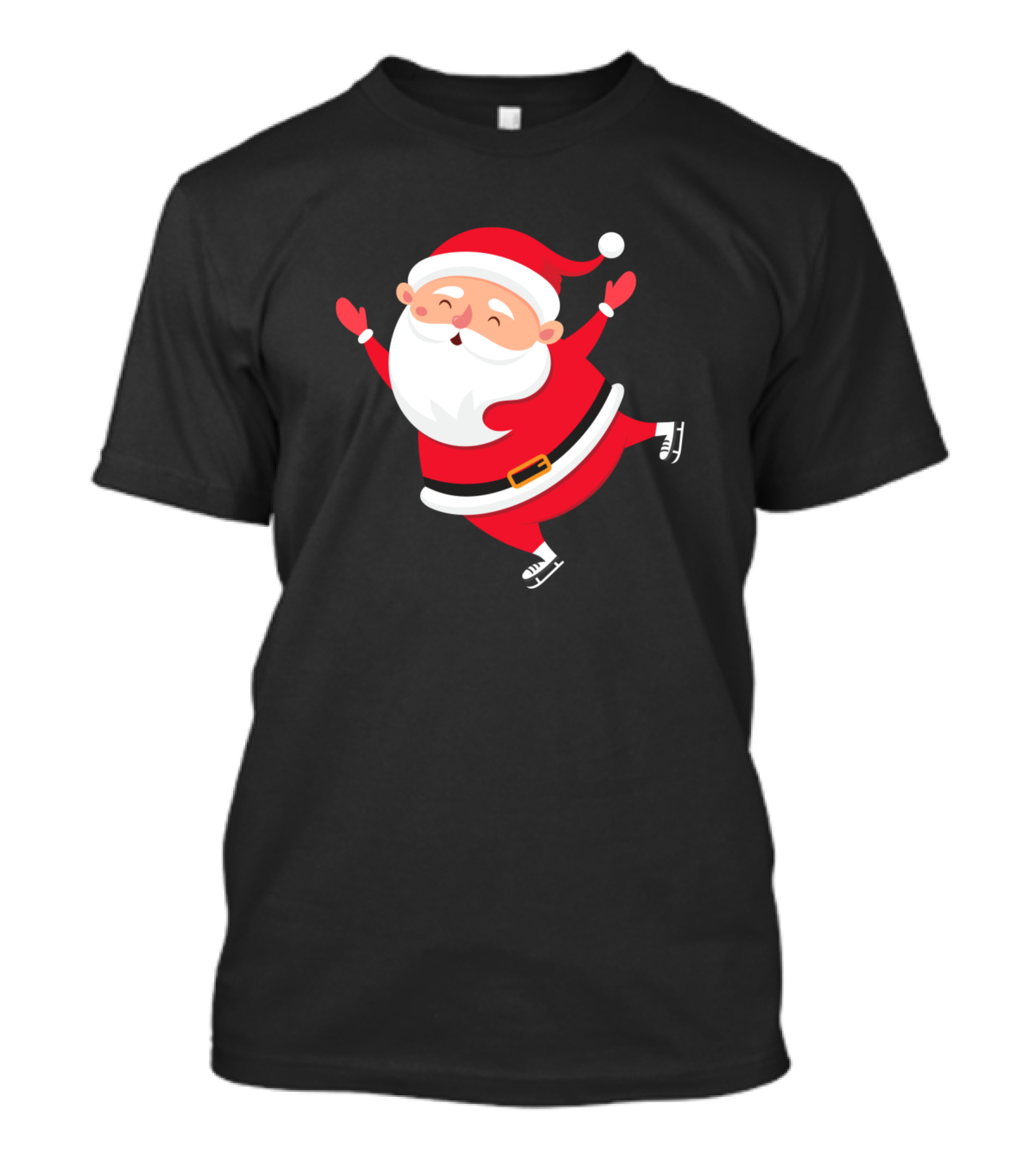 Santa Skating On Ice Skates T-Shirt