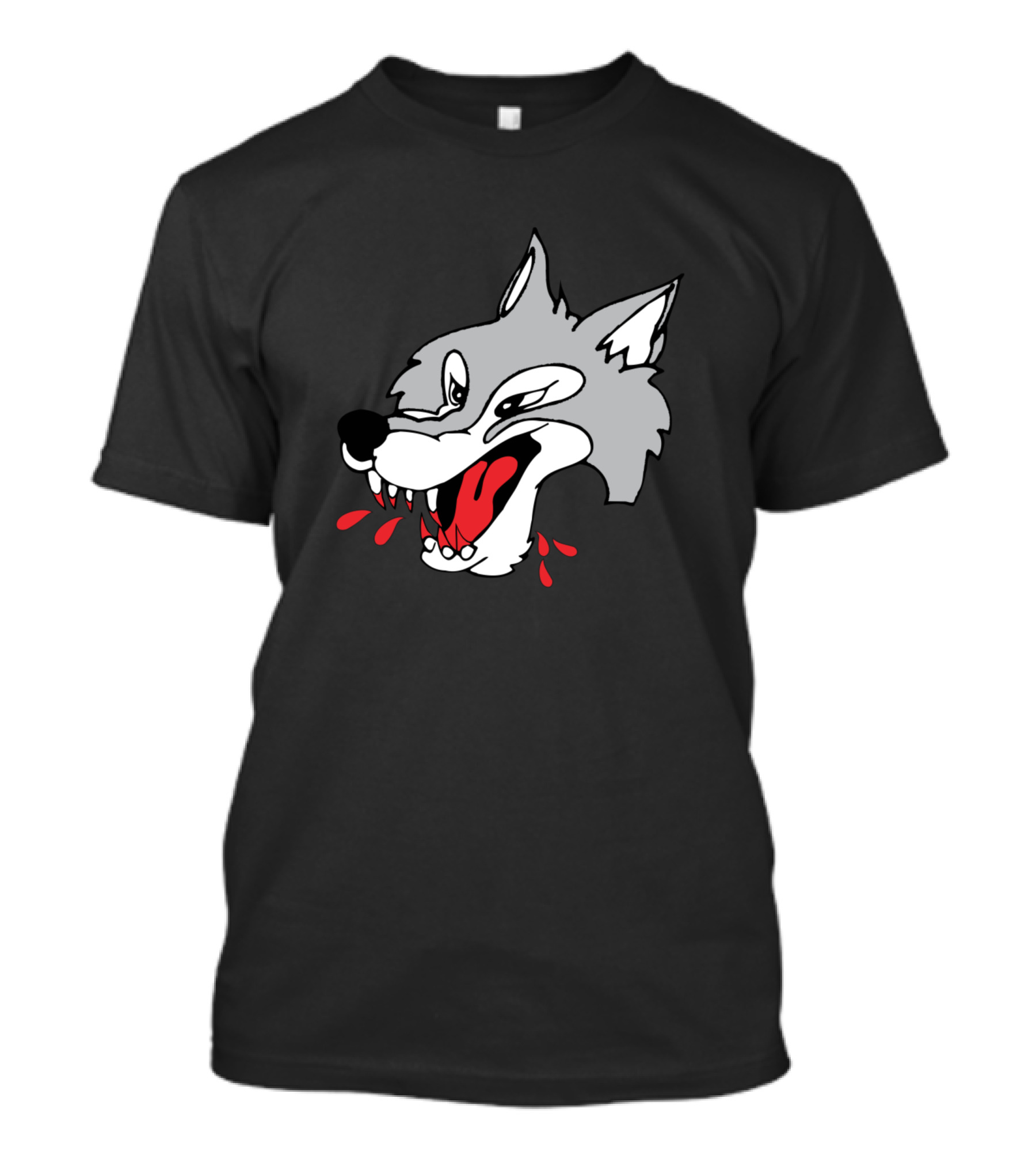 Sudbury Wolves Fierce Snarling Wolf Mascot T-Shirt