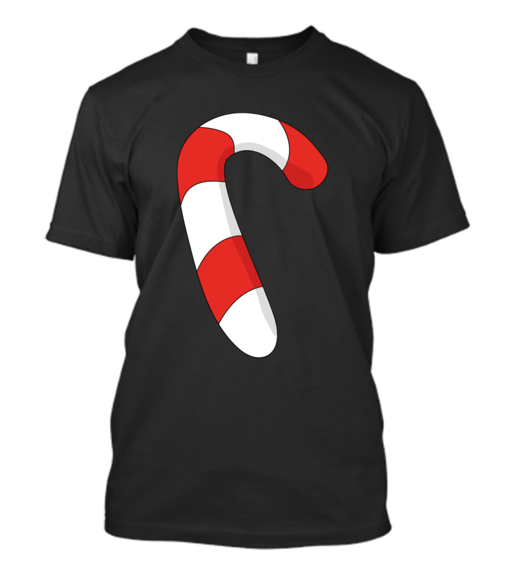 Sweet Christmas Candy Cane Cartoon Design Ideas T-Shirt