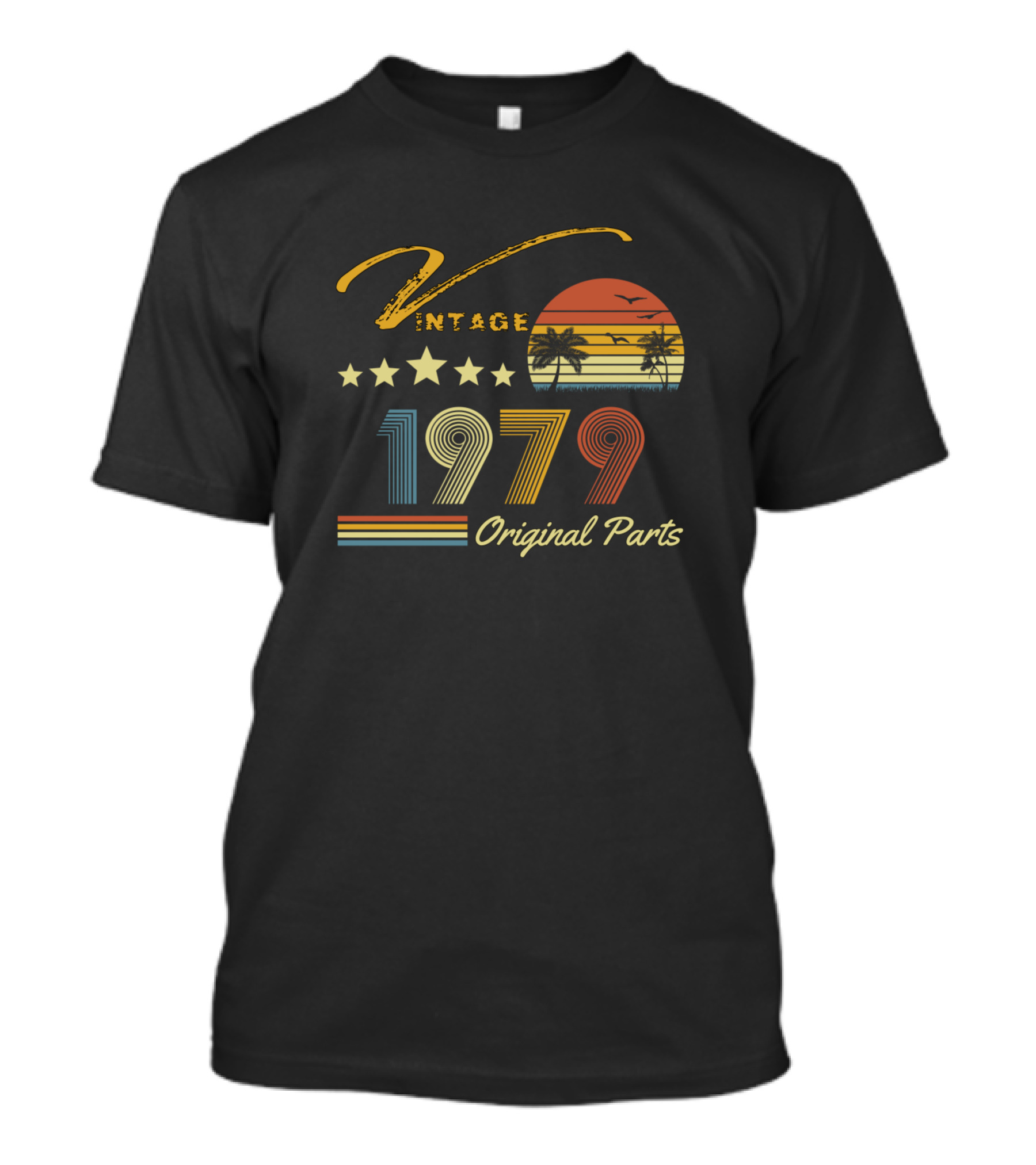 Vintage 1979 Original Parts 41st Birthday Retro Sunset T-Shirt