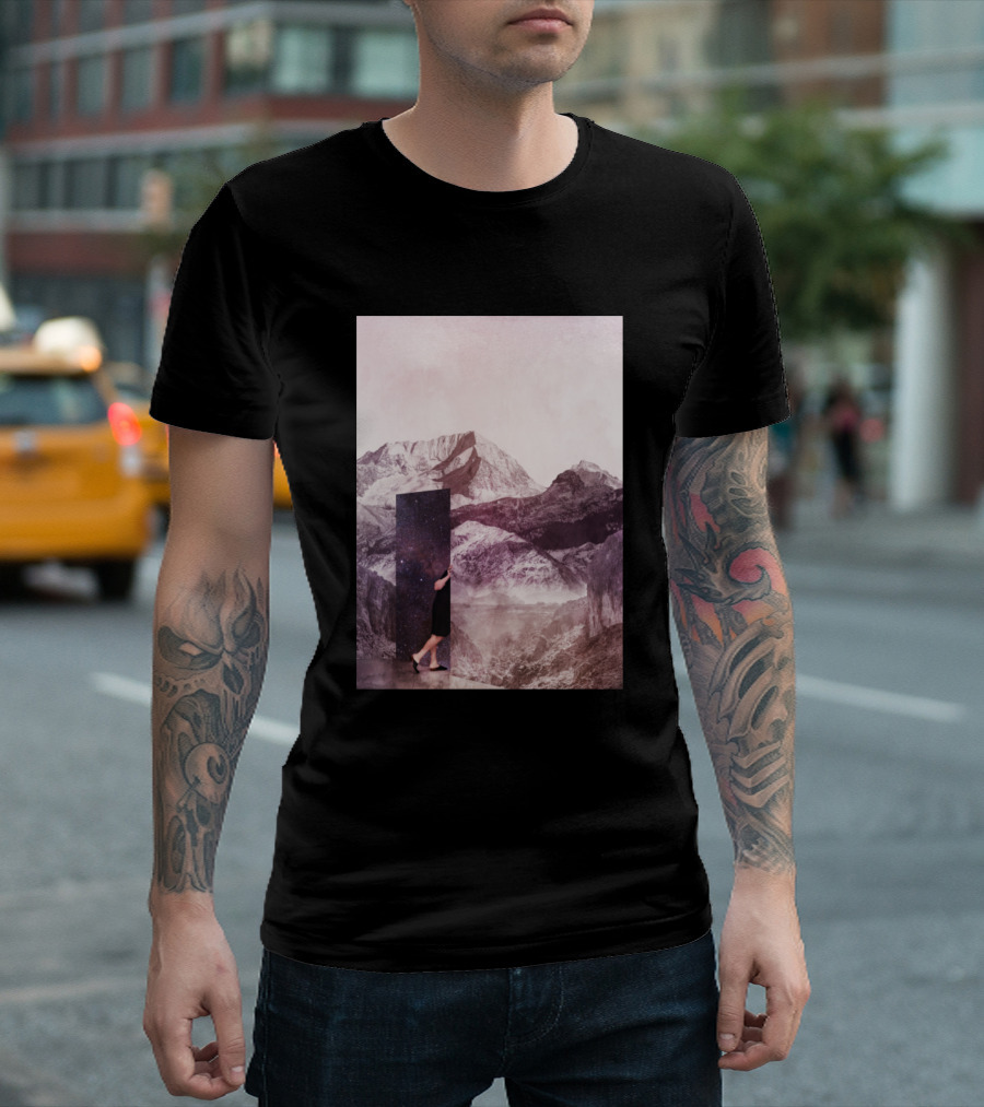 Another Glimpse Into Eternity Cosmic Mountain Doorway T-Shirt