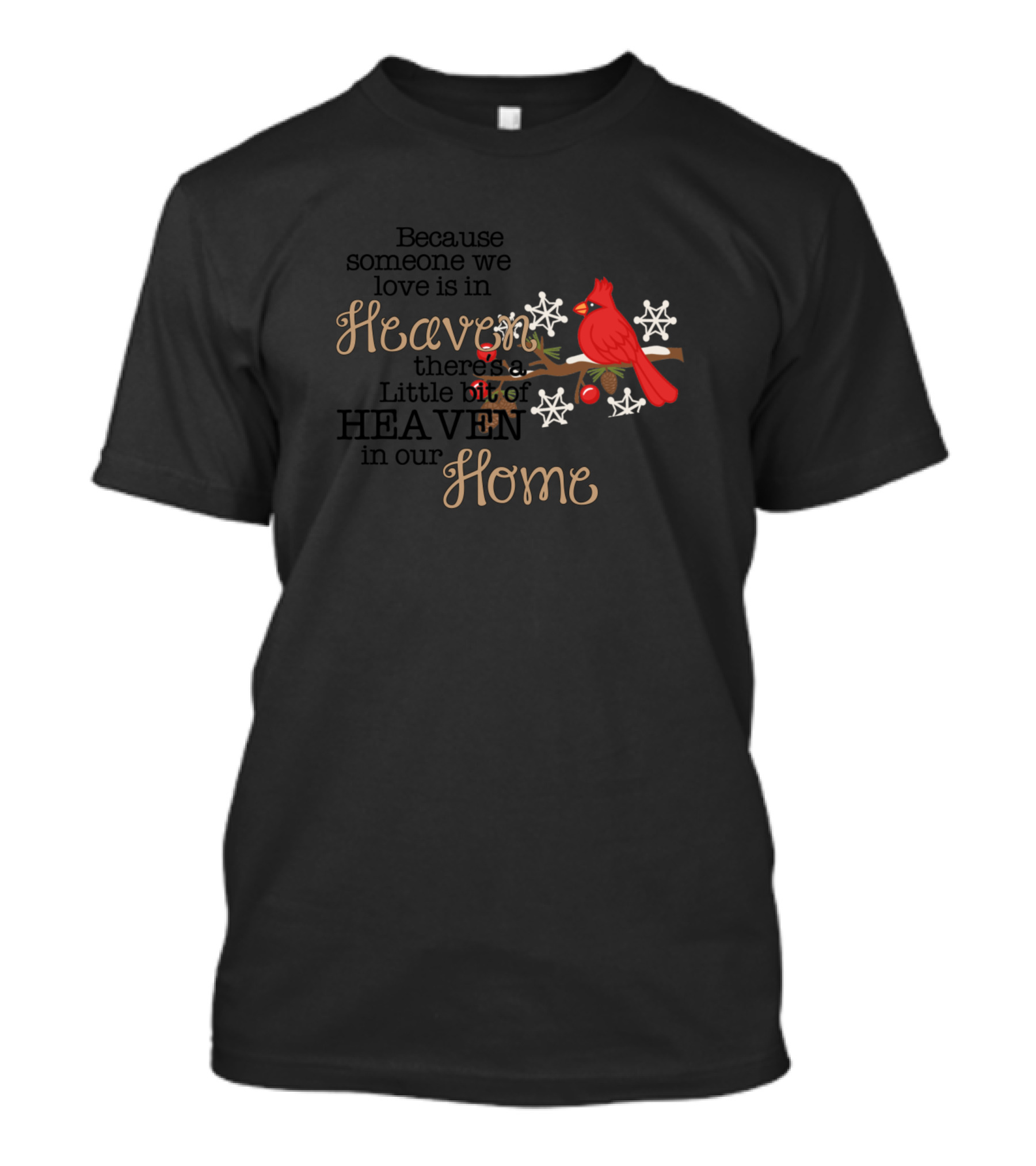 Heaven Is In Our Home Red Cardinal And Stars T-Shirt