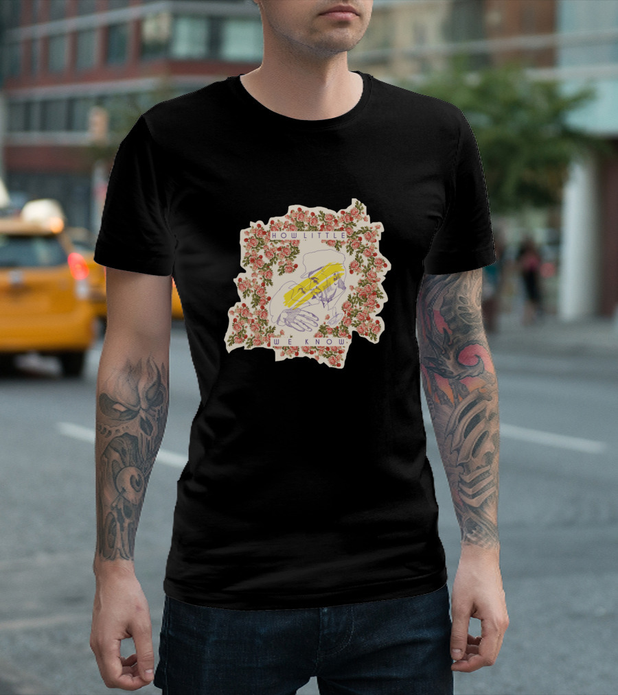 How Little We Know Bogie and Bacall Floral Outline T-Shirt